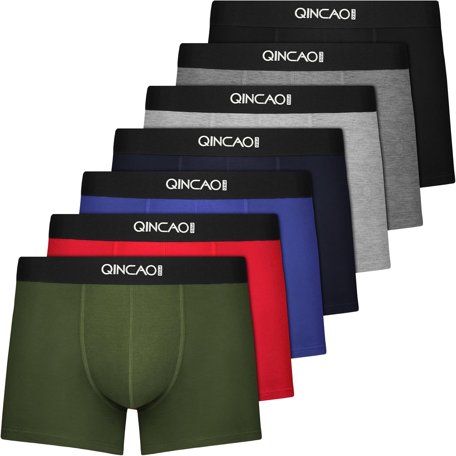 Detalle de QINCAO Boxershorts Herren 7er Pack aus Baumwolle – Komfortabel, atmungsaktiv und nachhaltig verpackt