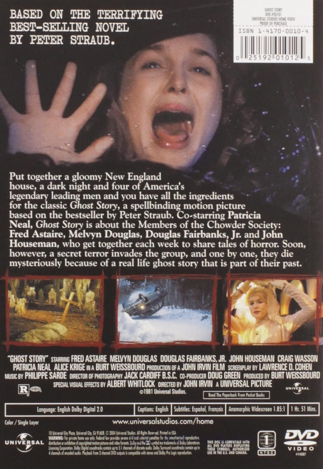 Detalle 2 de Ghost Story 1020101 Horror DVD, NTSC, with French and Spanish Subtitles