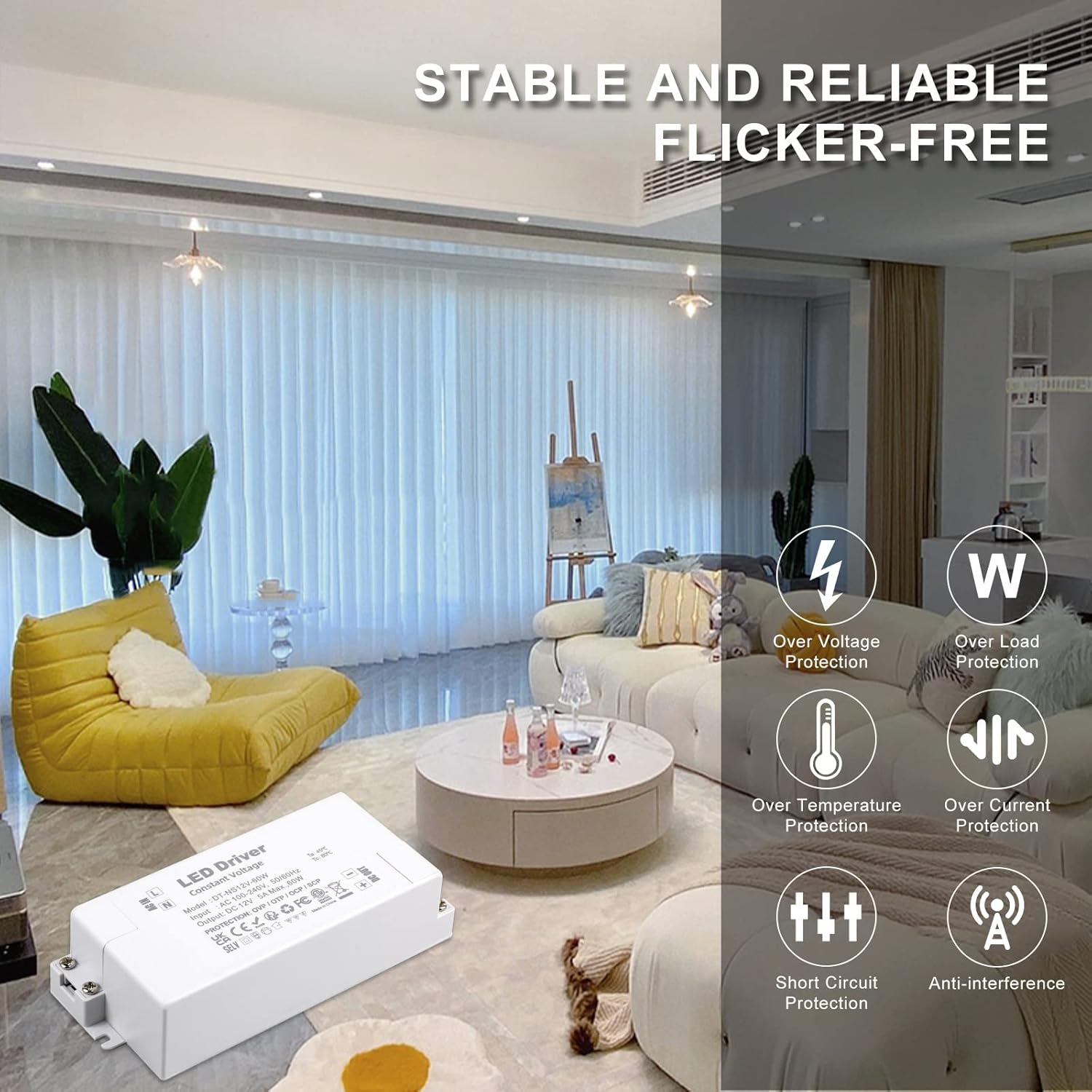 Thumbnail 4 de VARICART 12V 60W LED Driver (240V to 12V DC) Constant Voltage Transformer