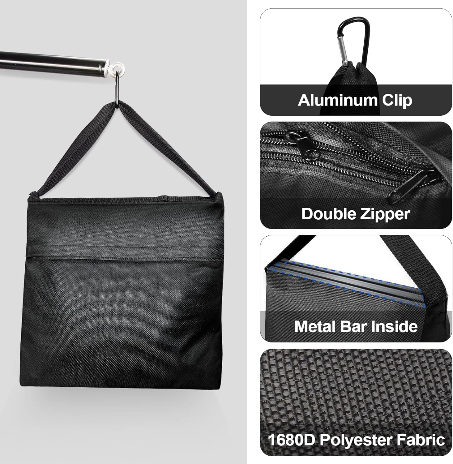 Detalle de EMART 4-teiliges Sandbag-Set für Fotostative (25 x 51 cm) – Nylon-Sandsäcke zur Beschwerung