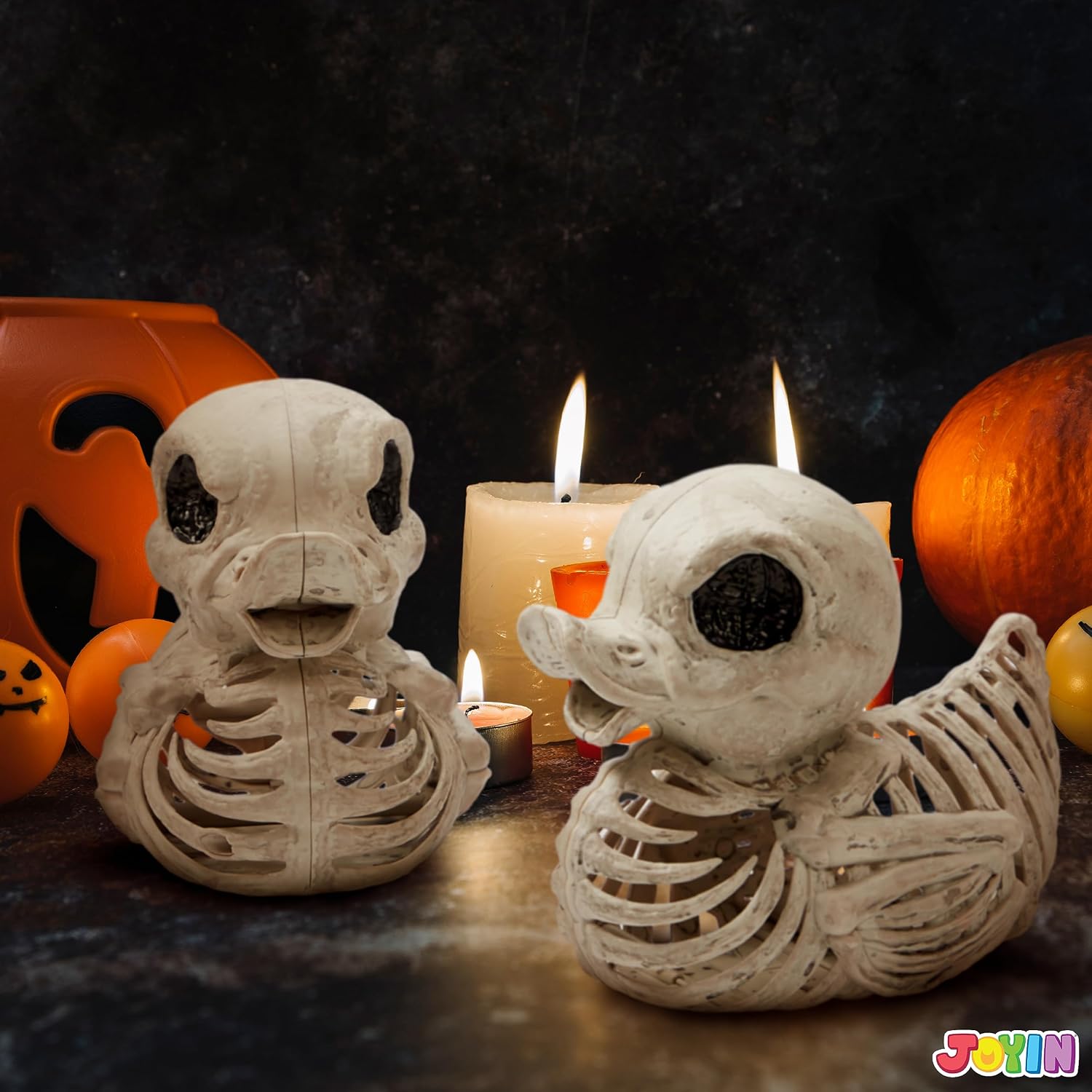 Detalle 1 de JOYIN 15522 Duck Skeleton Decorations, 2-Pack, 4.5-Inch Plastic Halloween Props