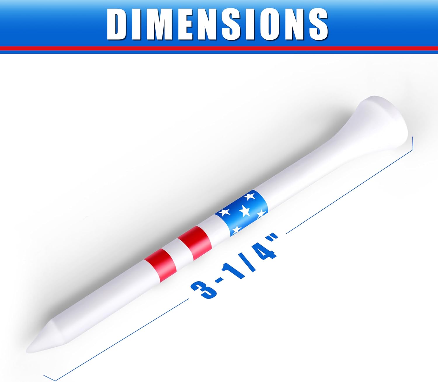 Detalle de Goashpeaot Premium Golf Tees — 3-1/4 Inch, Choose Between 200 or 120 Count