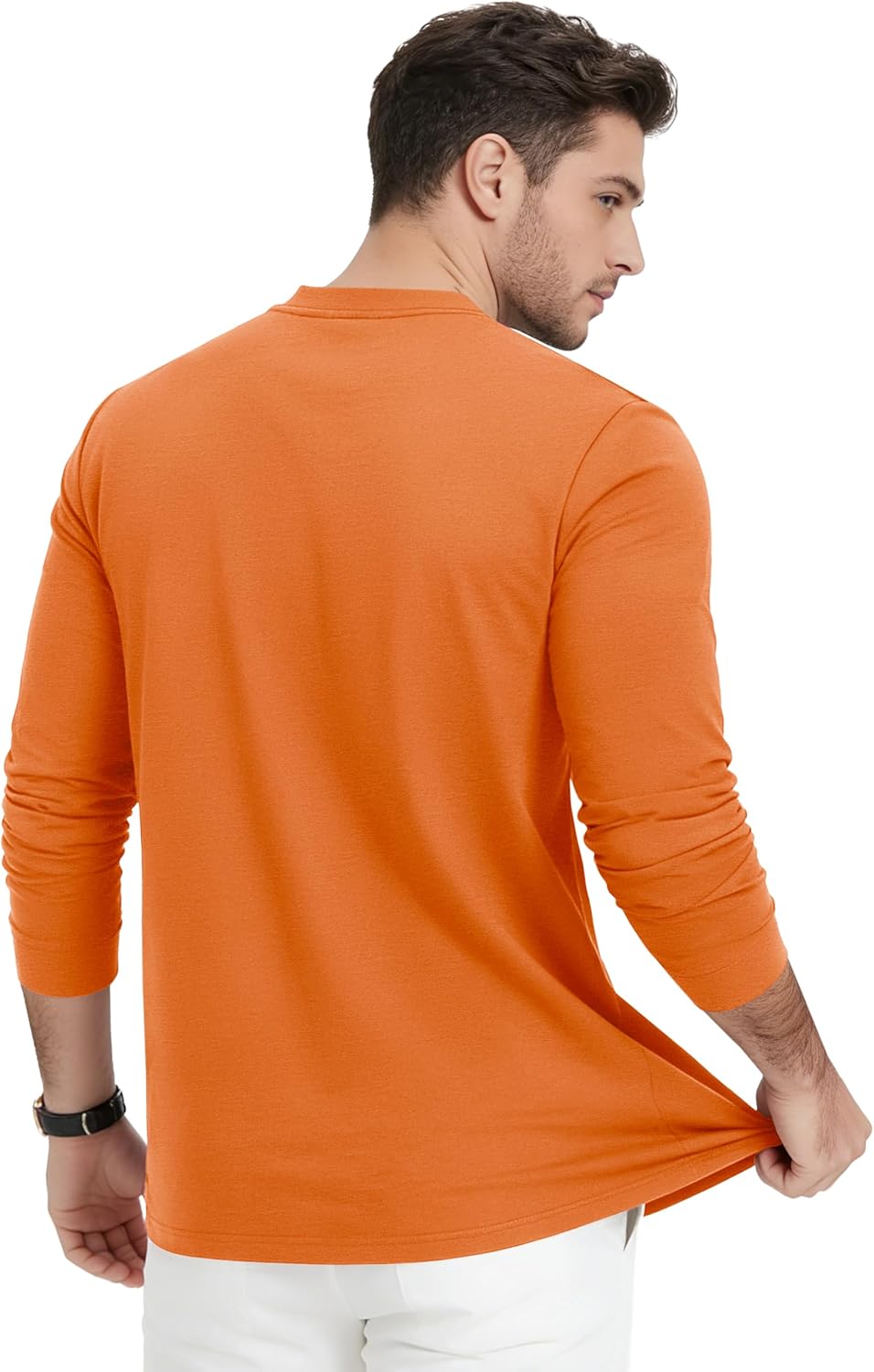 Thumbnail 3 de KEFITEVD Henley Shirt Herren Langarm – Baumwoll-Hemd mit Knopfleiste