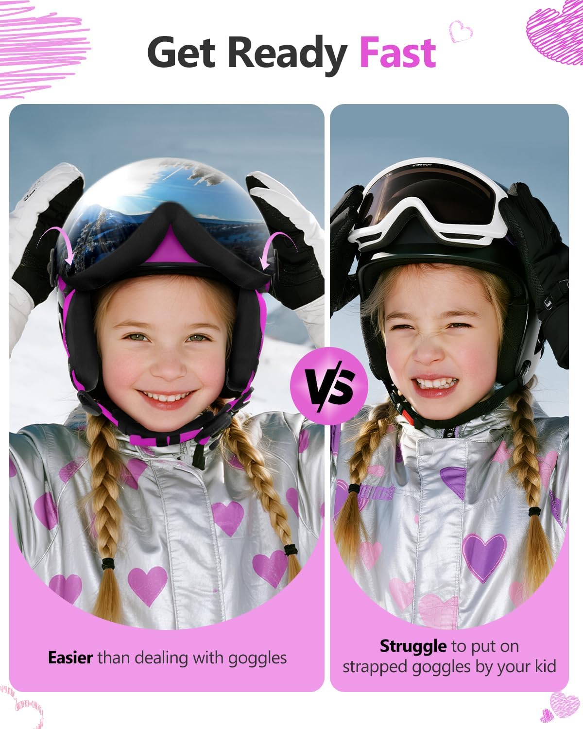 Detalle 2 de Odoland Kids Ski Helmet with 2-in-1 Visor