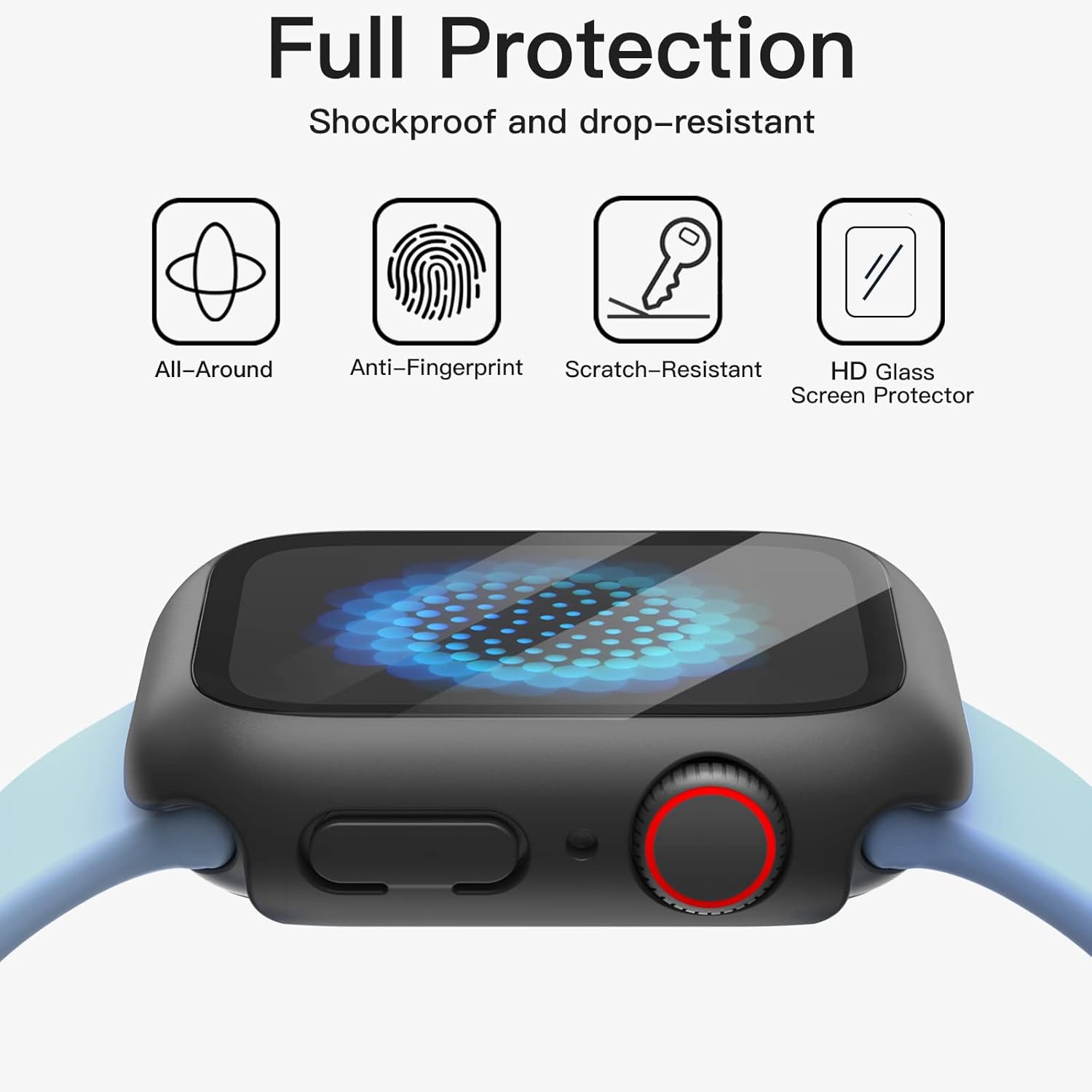 Detalle 1 de JETech Apple Watch Case with Screen Protector 40mm 2 Pack