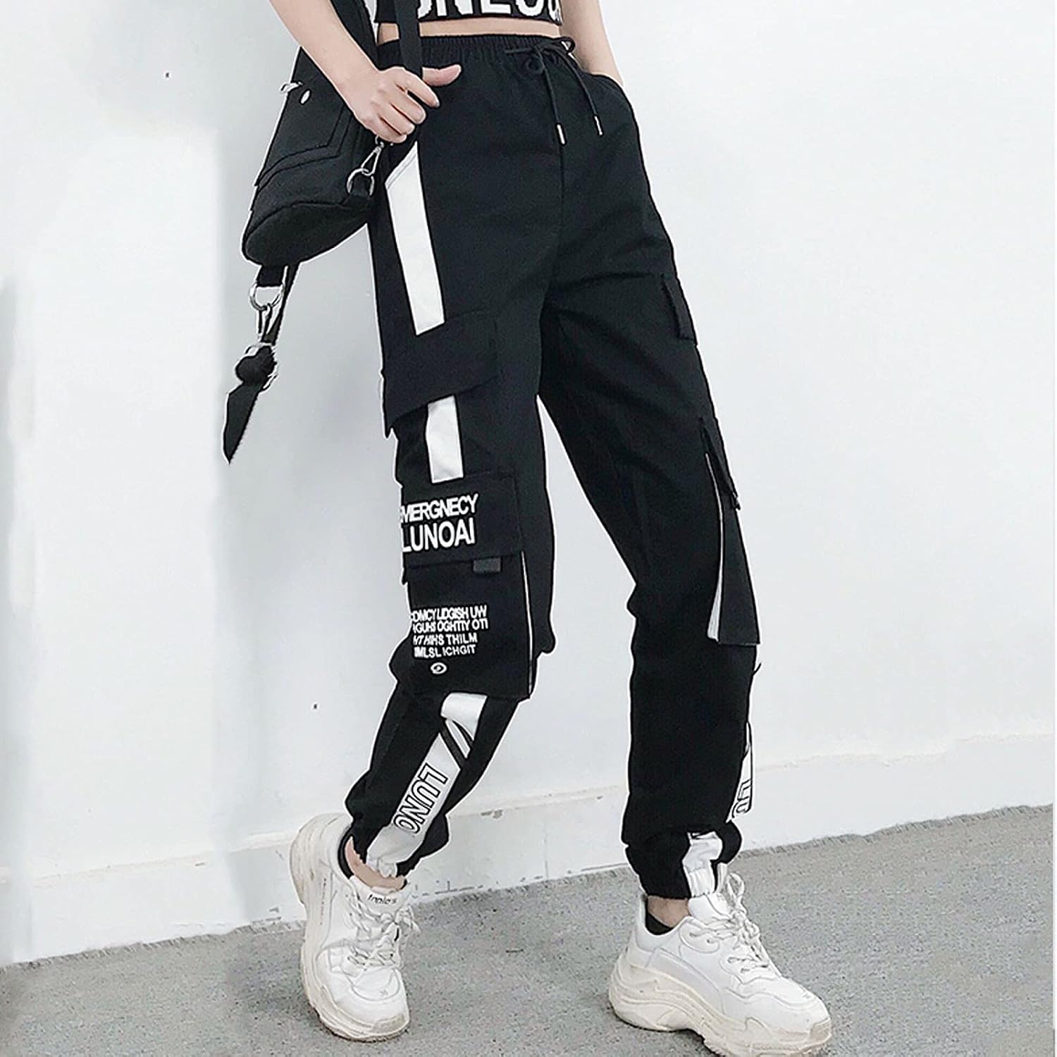 Thumbnail 1 de MEINVQIAOTI cargo pants for women, black