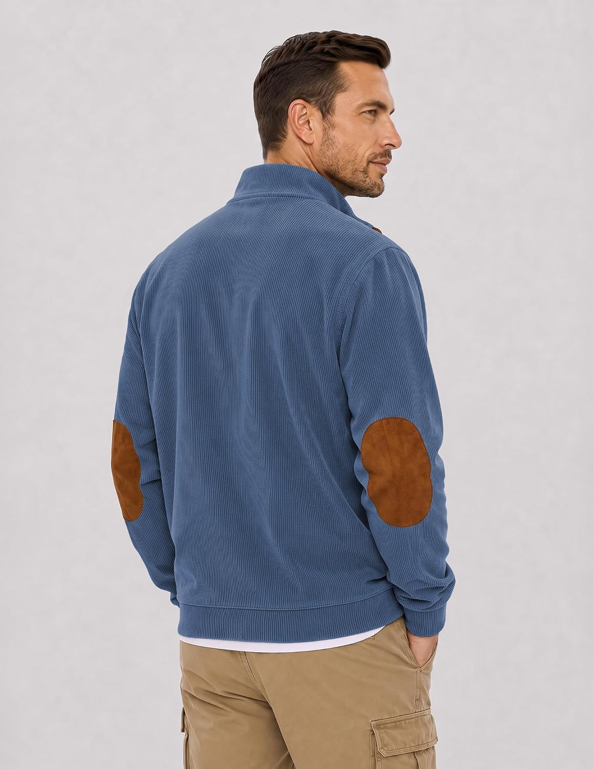 Thumbnail 2 de JMIERR Corduroy Stand-Collar Sweatshirt with Pockets