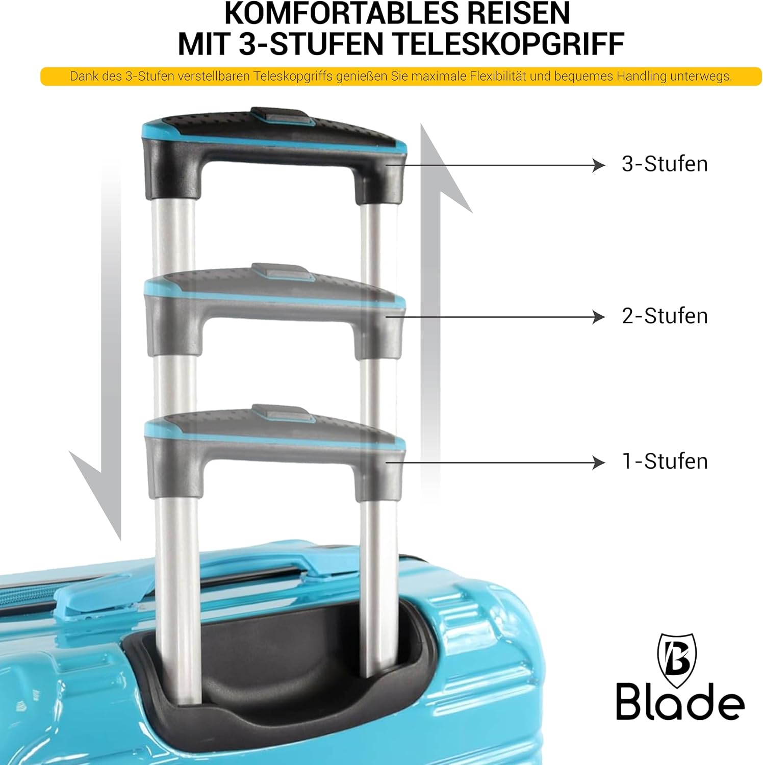 Thumbnail 5 de Blade Erweiterbares Handgepäck – Hartschalen Koffer mit TSA-Schloss, 4 Spinner, ABS+PC