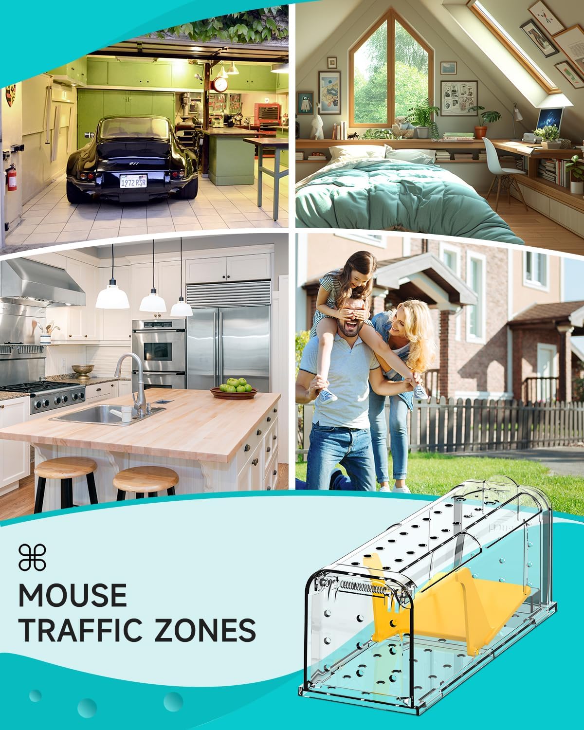 Detalle 2 de Humane Mouse Traps Indoor Outdoor: Safe, Reusable Catch-and-Release for Homes & Pets