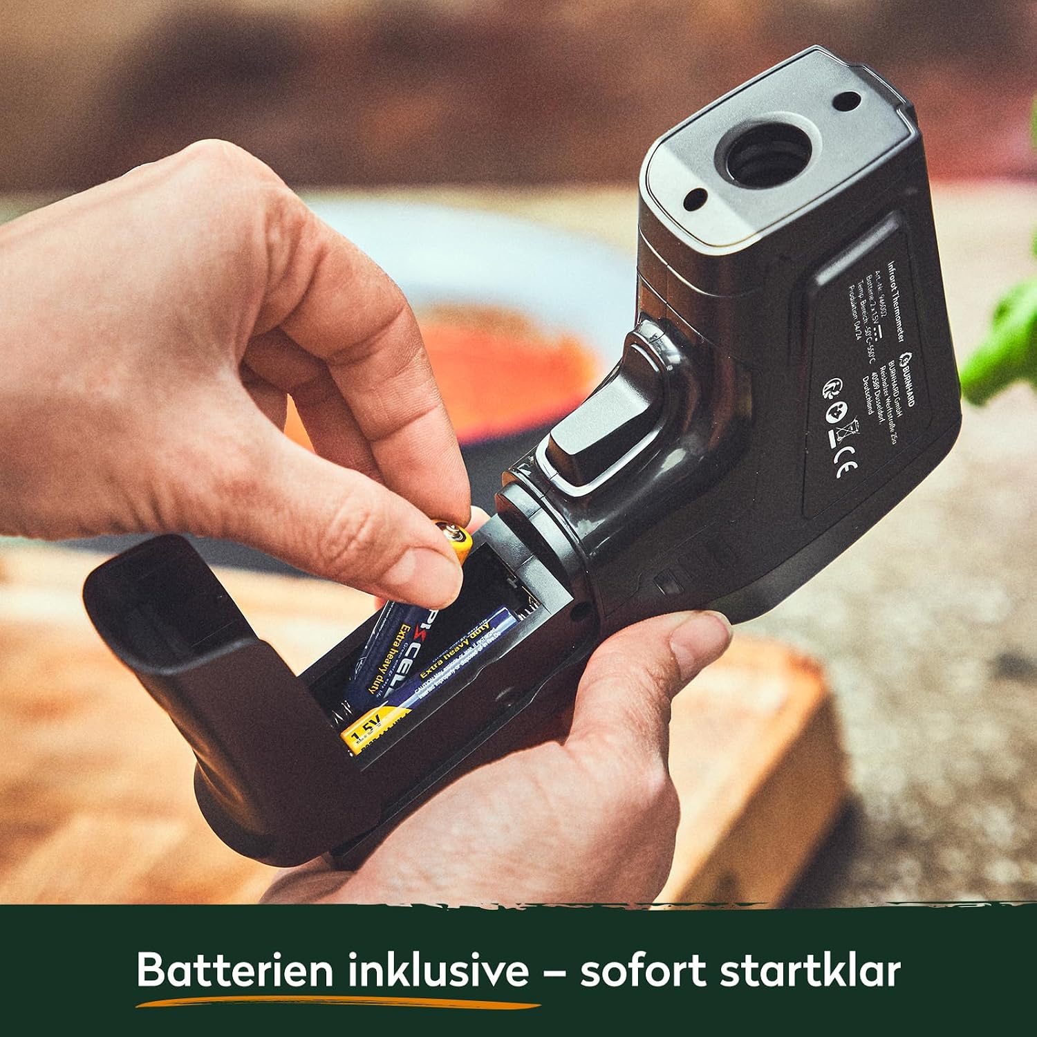 Detalle de BURNHARD Infrarot-Thermometer mit Dual-Laser, -50 bis 550 °C und Hold-Funktion