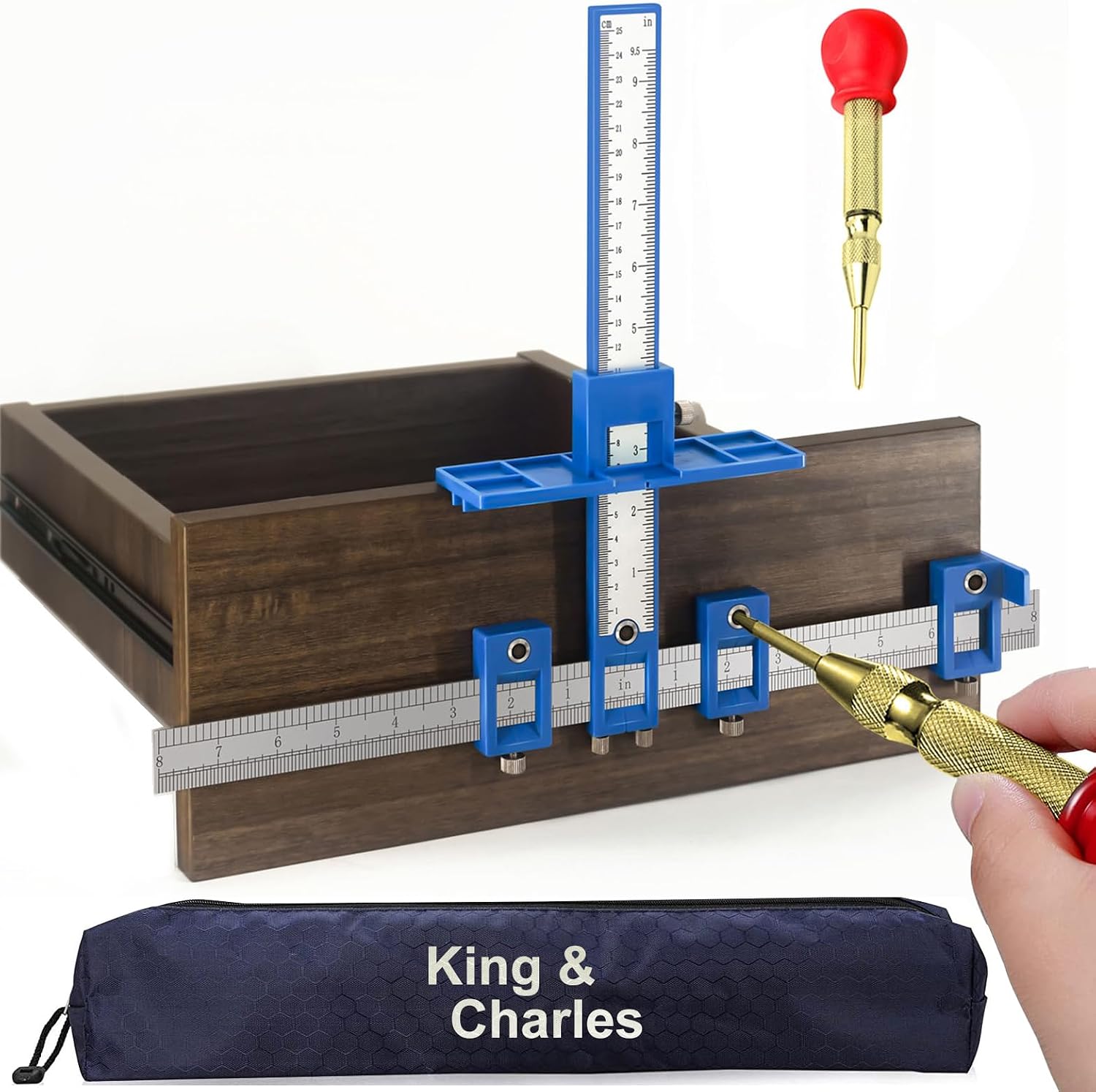 Detalle de King&Charles Cabinet Hardware Jig, 16-Inch