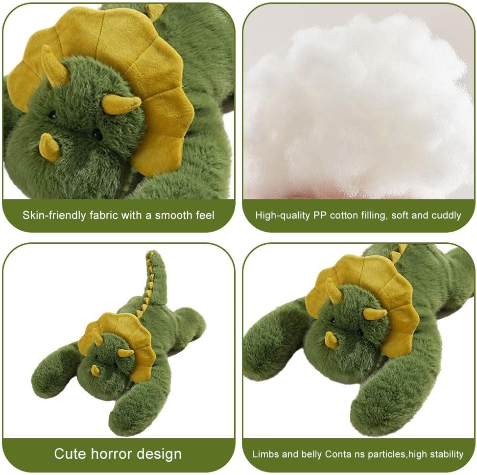 Detalle de BRTNUP Weighted Plush Animals: 30cm Dinosaur Hugging Pillow for Anxiety Relief and Sleep Support