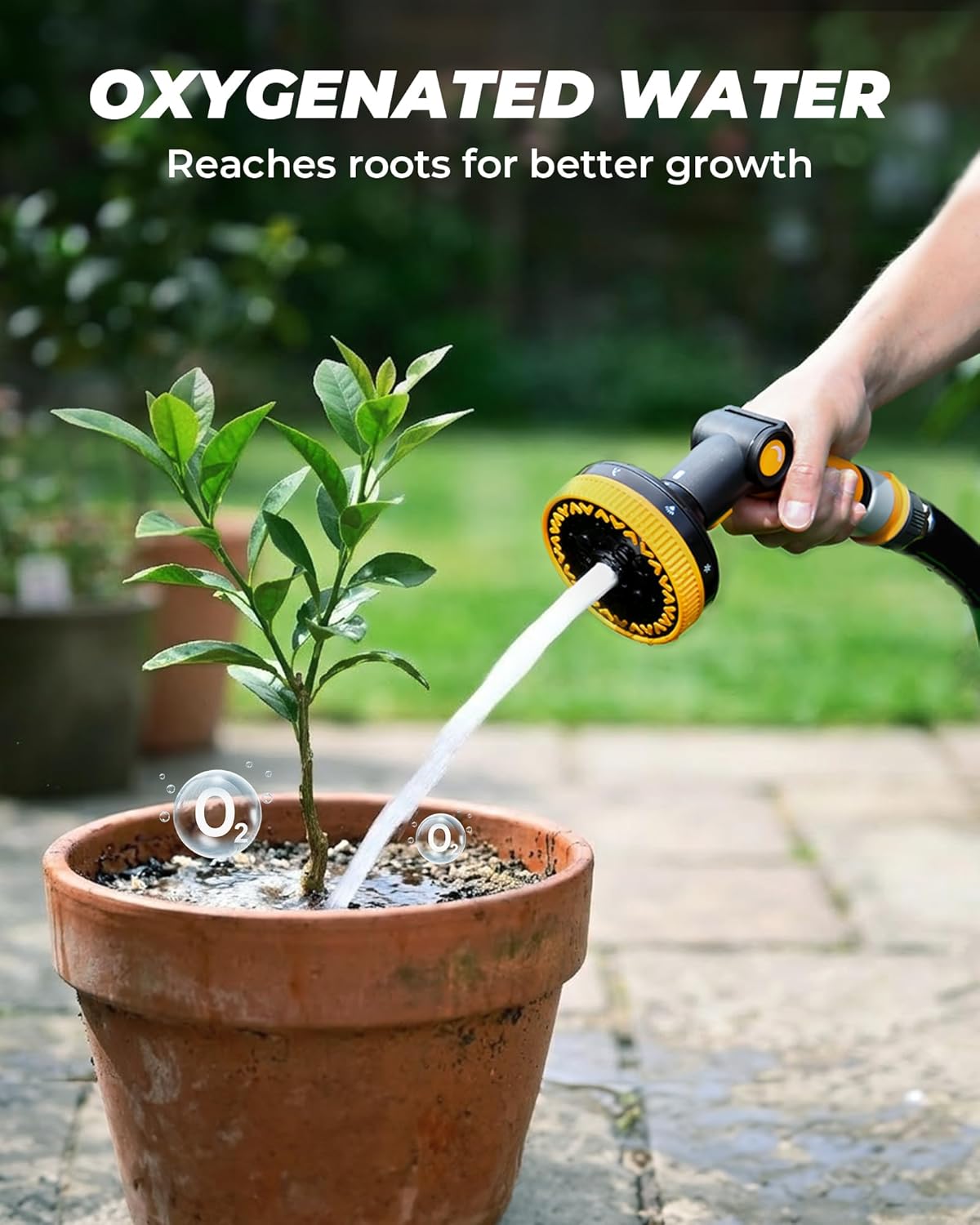 Thumbnail 4 de RAINPOINT Hose Pipe Spray Gun with 8 Patterns and Thumb Flow Control