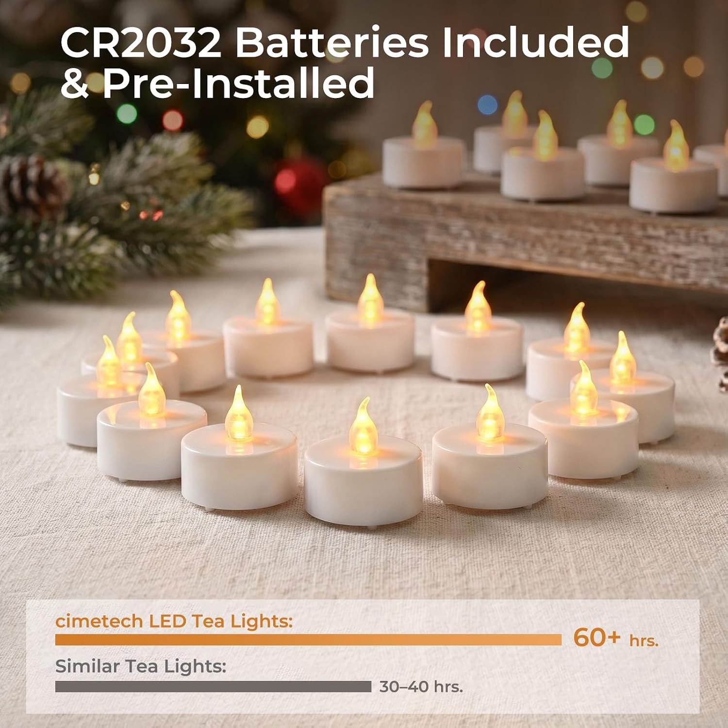Detalle de JOSU Flameless Tea Lights 24-Pack