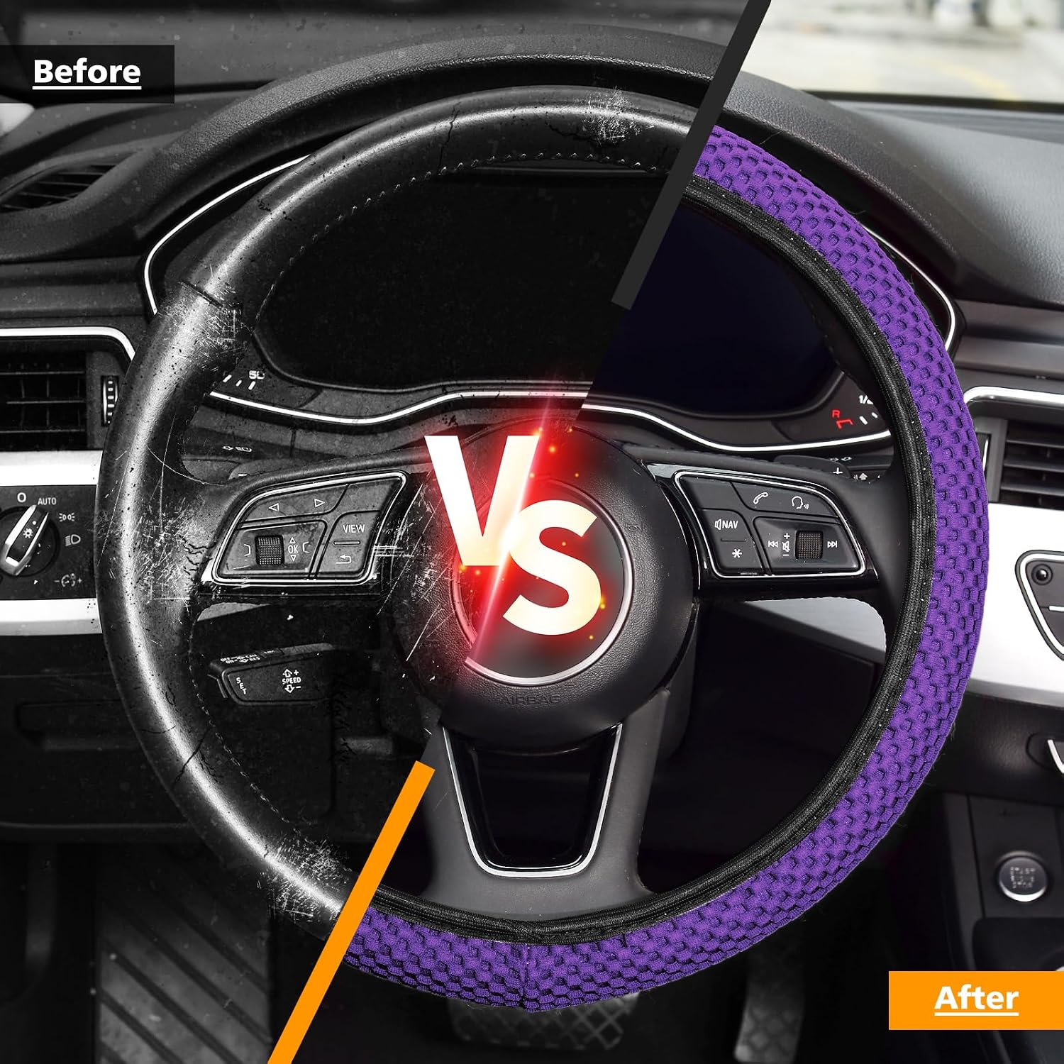 Thumbnail 4 de KAFEEK Steering Wheel Cover, 15-Inch