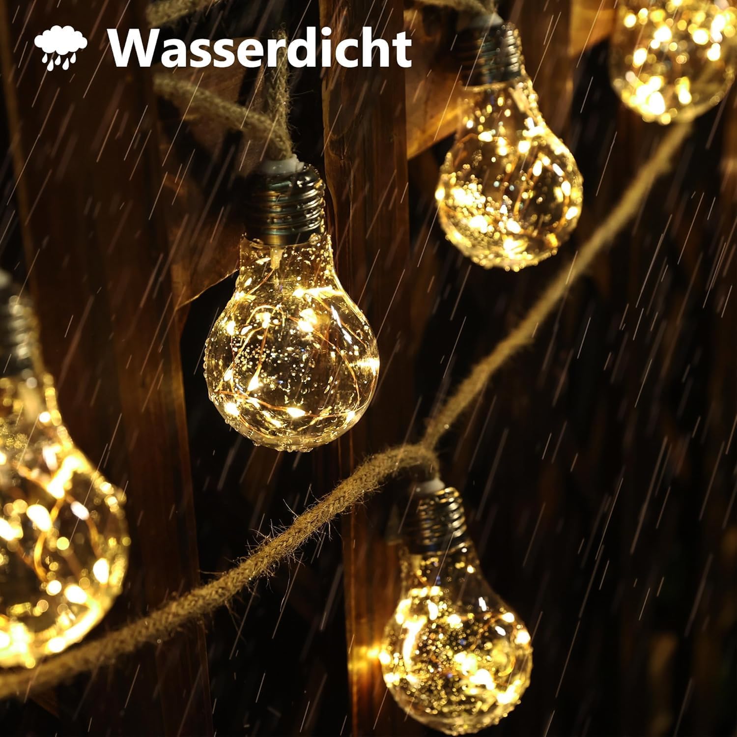 Thumbnail 1 de Joomer Solar-Lichterkette außen 7,5 m mit 16 LED, 8 Modi & Speicherfunktion