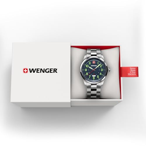 Detalle de Reloj Wenger Terragraph Analógico 43 mm: elegancia suiza y resistencia diaria