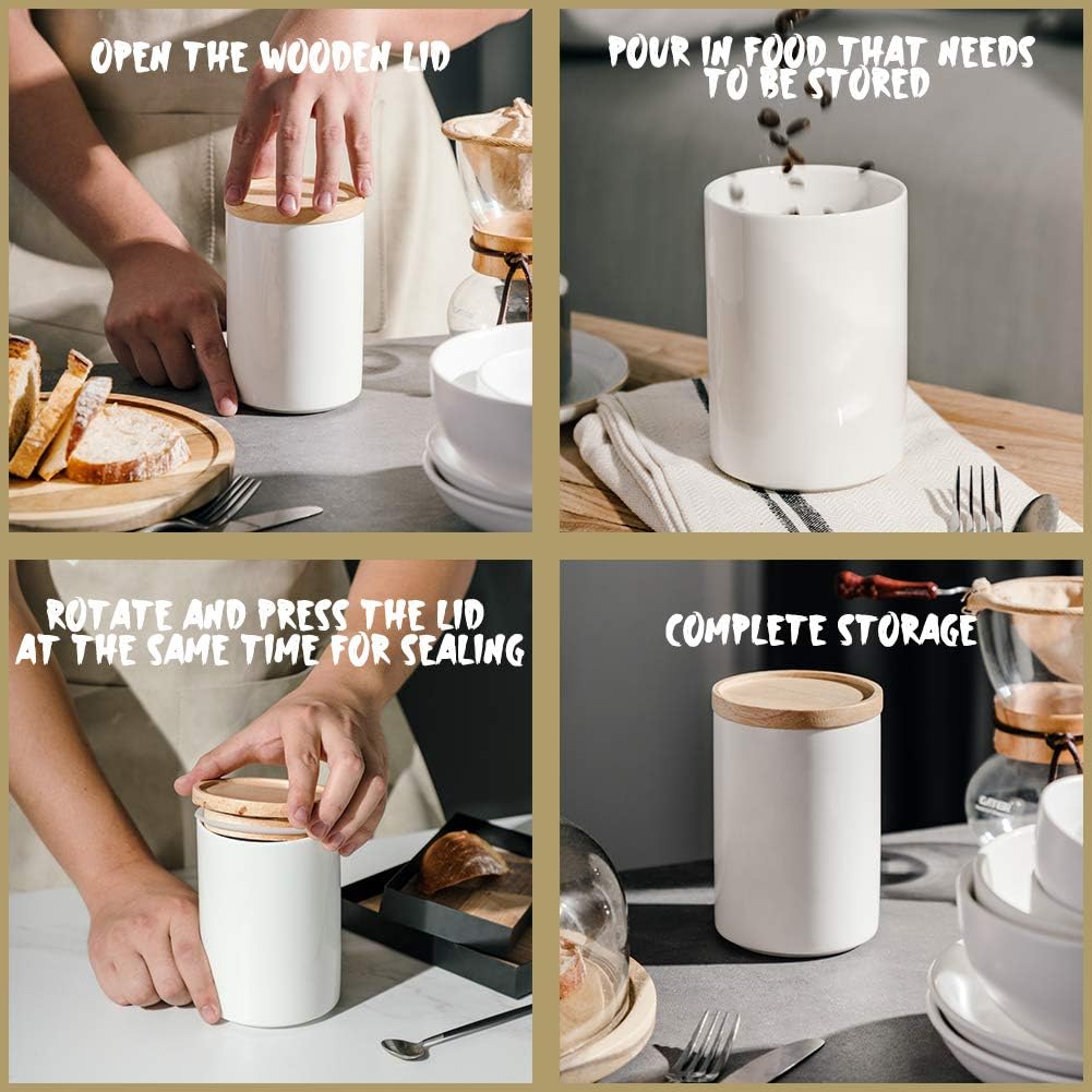 Thumbnail 3 de Sweejar Ceramic Kitchen Canisters 28oz