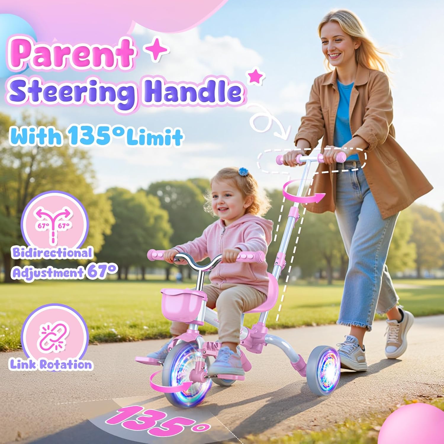 Thumbnail 2 de Kkdi 5-in-1 Toddler Bike: Grow-With-Your-Child Tricycle for 1–5 Years