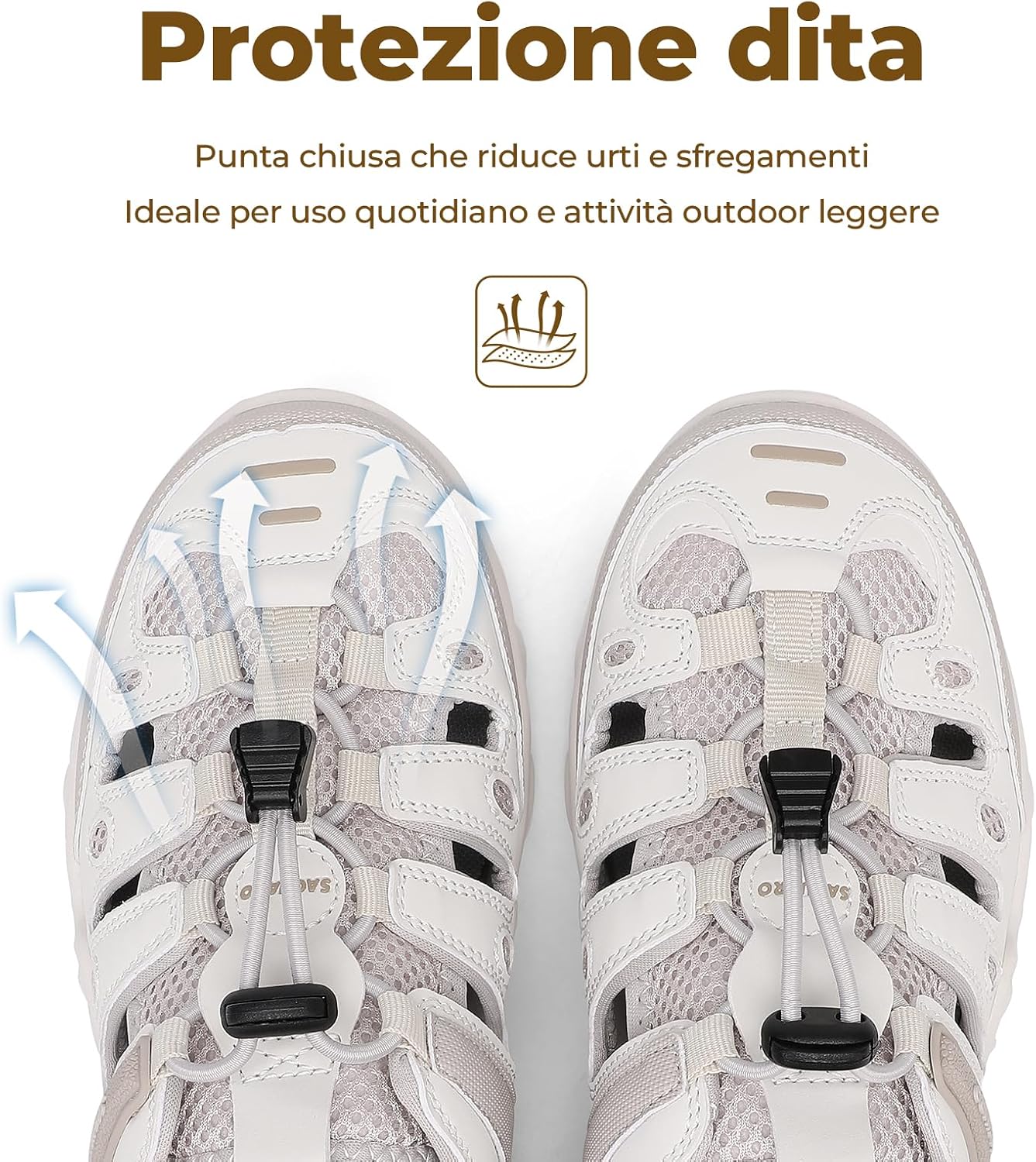 Detalle de SAGUARO Sandali Donna Antiscivolo e Traspiranti per Trekking e Attività Outdoor (36–42 EU)