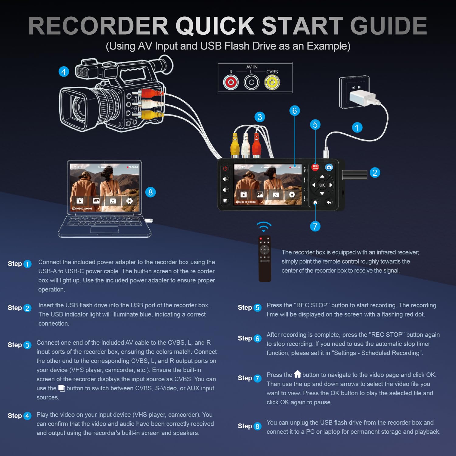 Thumbnail 6 de VHS to Digital Converter with 4" HD Screen: Quick, Plug-and-Play Capture for Your Tapes