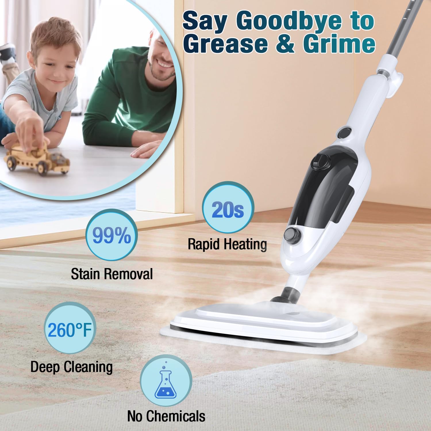 Detalle de Steam Mop 11-in-1 Steam Cleaner 15.2 oz 🧹