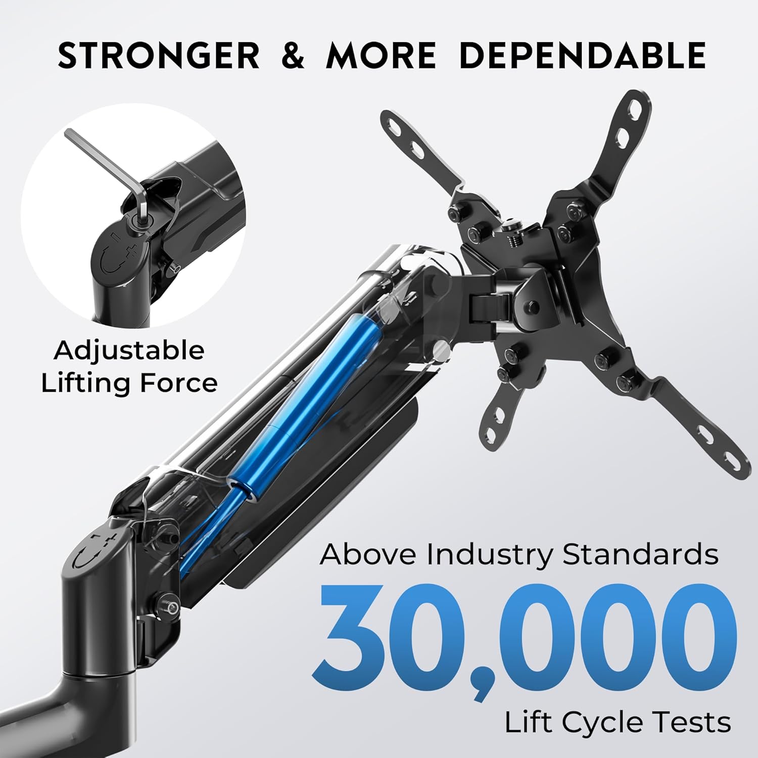 Thumbnail 3 de BONTEC supporto monitor a parete con braccio a molla a gas per 13–42" fino a 9 kg, VESA 200x200