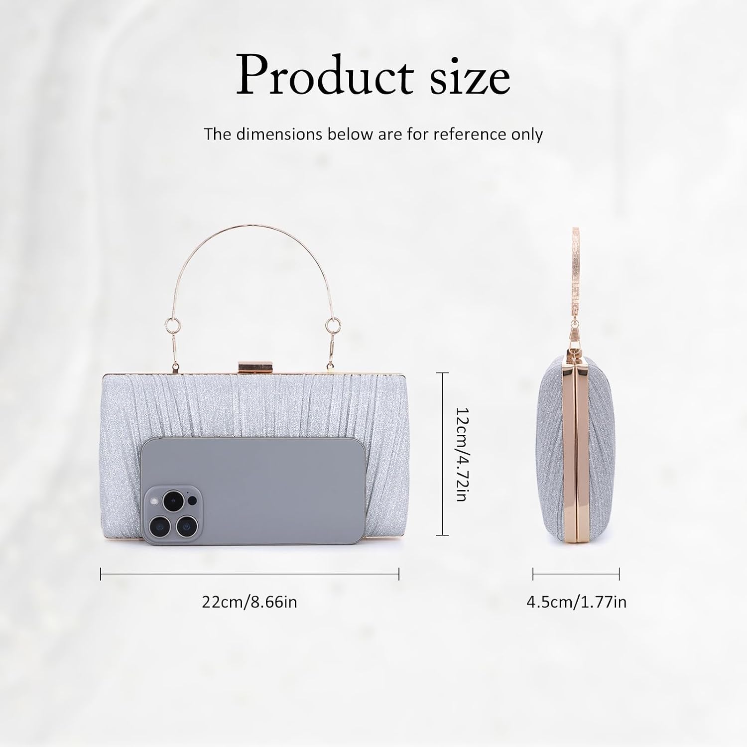 Thumbnail 2 de Fecialy Pleated Satin Evening Clutch