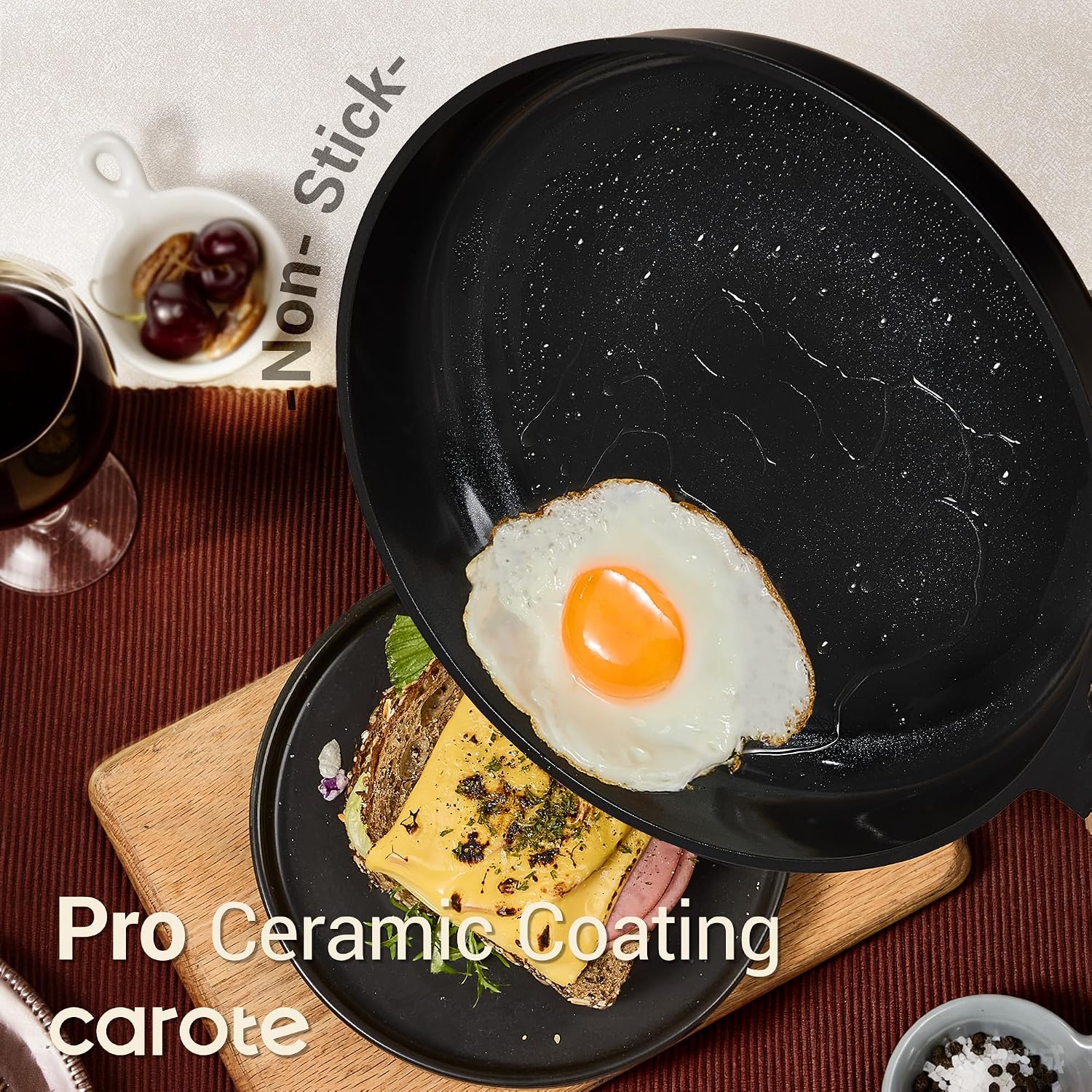 Detalle de CAROTE Ceramic Nonstick Cookware 16pcs