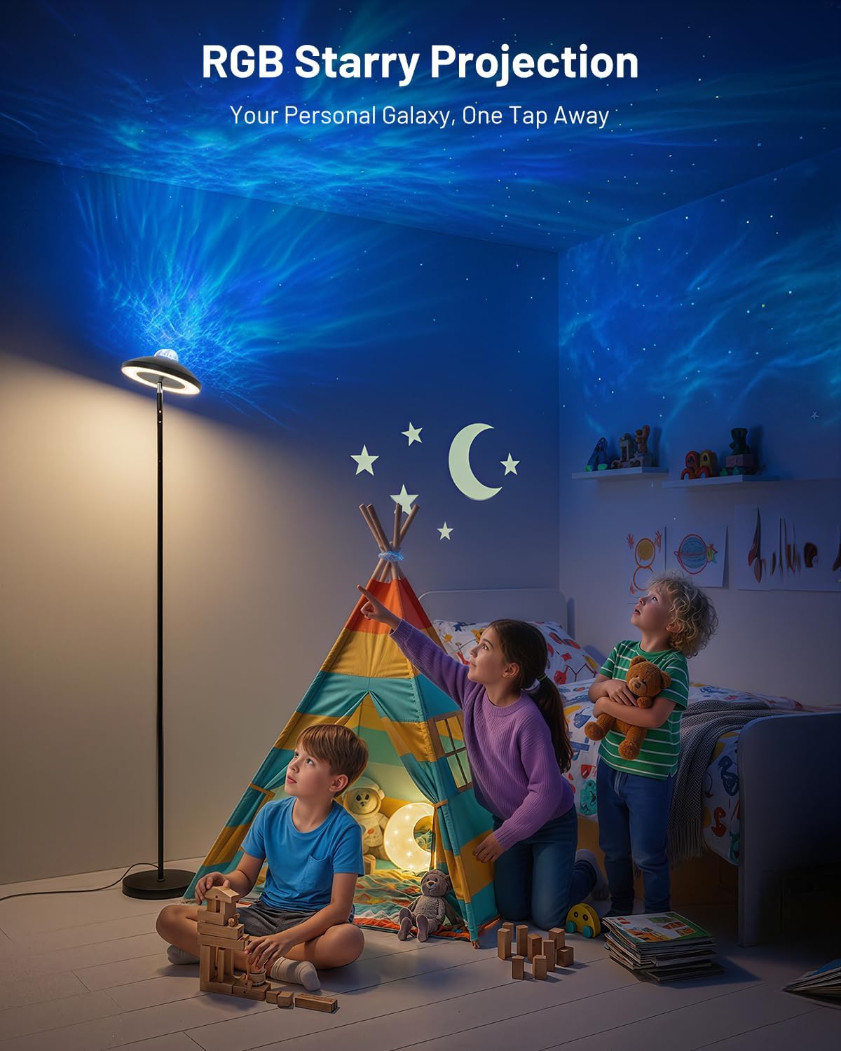 Detalle 2 de Dinoho Kids Floor Lamp, 69-Inch