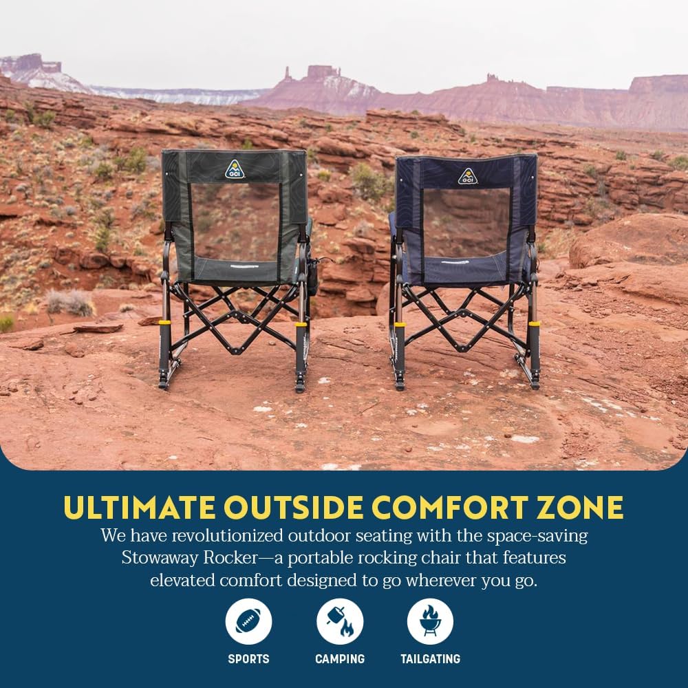 Thumbnail 2 de GCI Outdoor Stowaway Rocker - Navy Topo