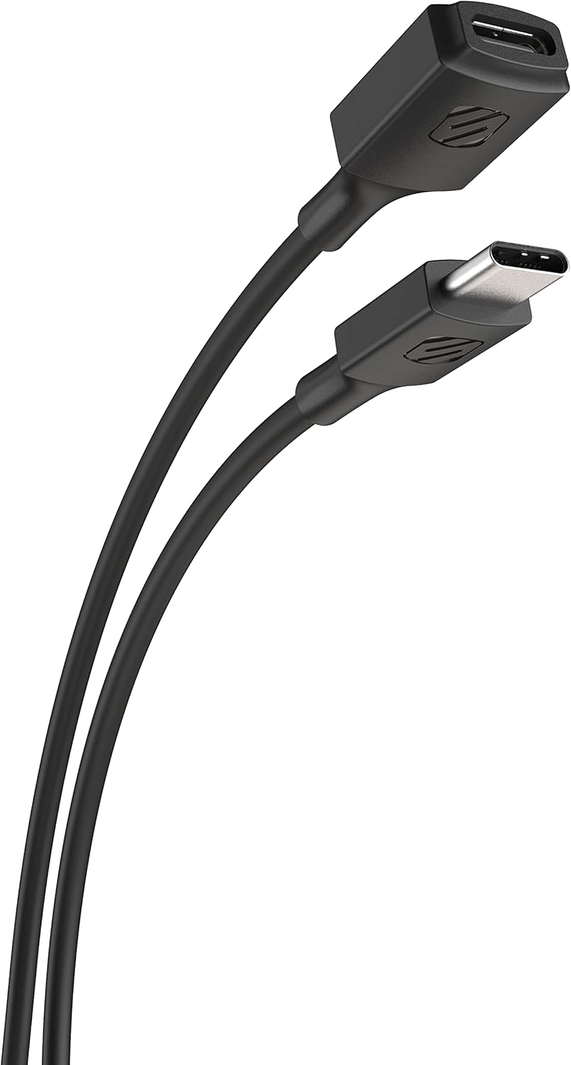 Detalle 1 de Scosche ExtendIt USB Type-C Extension Cable (3 ft, White) - USB-C Female to USB-C Male