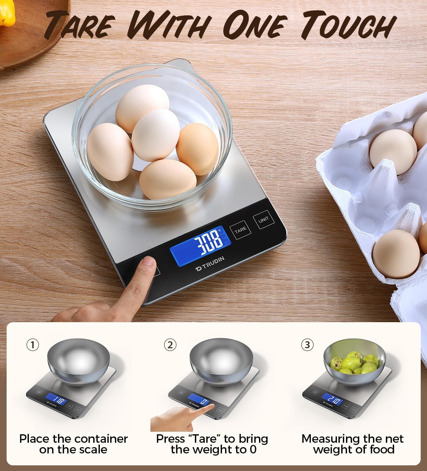 Thumbnail 5 de NASA-Grade 33lb Digital Kitchen Scale ⚖