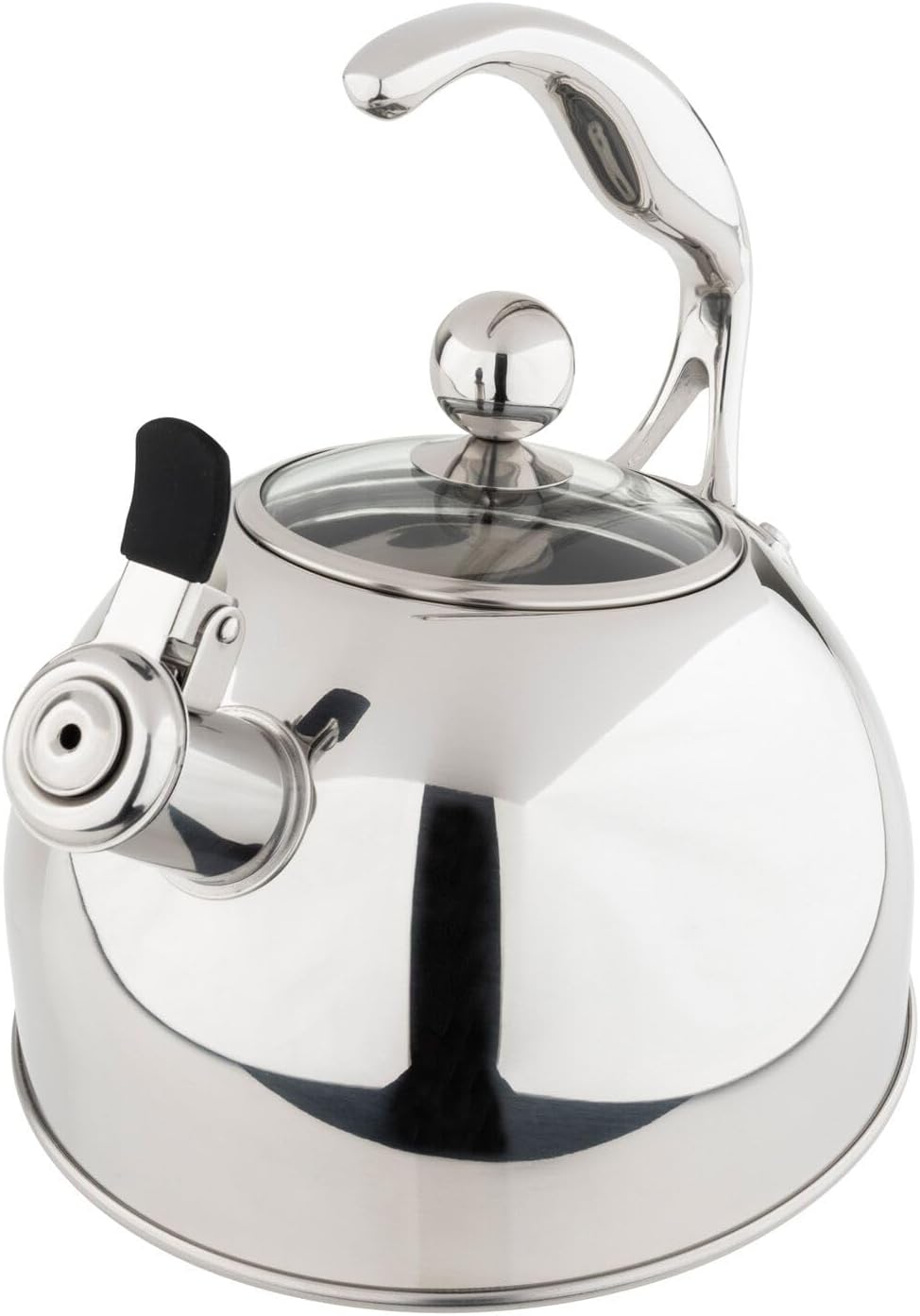 Thumbnail 3 de Viking 3-Ply Stainless Steel Tea Kettle (2.6 Quart) with Tempered Glass Lid, Whistling Spout & Induction Ready