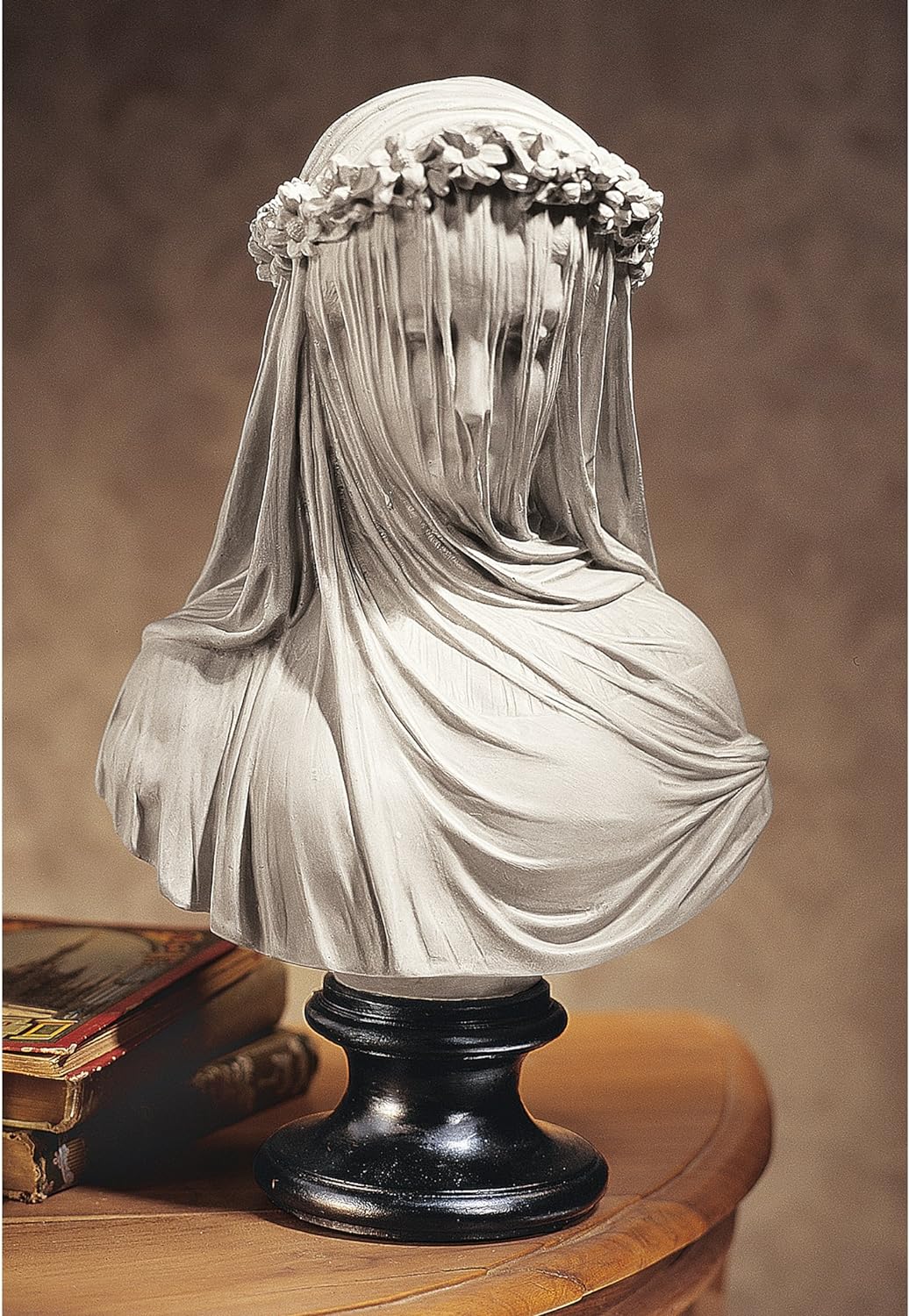 Detalle de Design Toscano NG31524 – zawoalowane popiersie panny młodej z żywicy, 35,5 cm