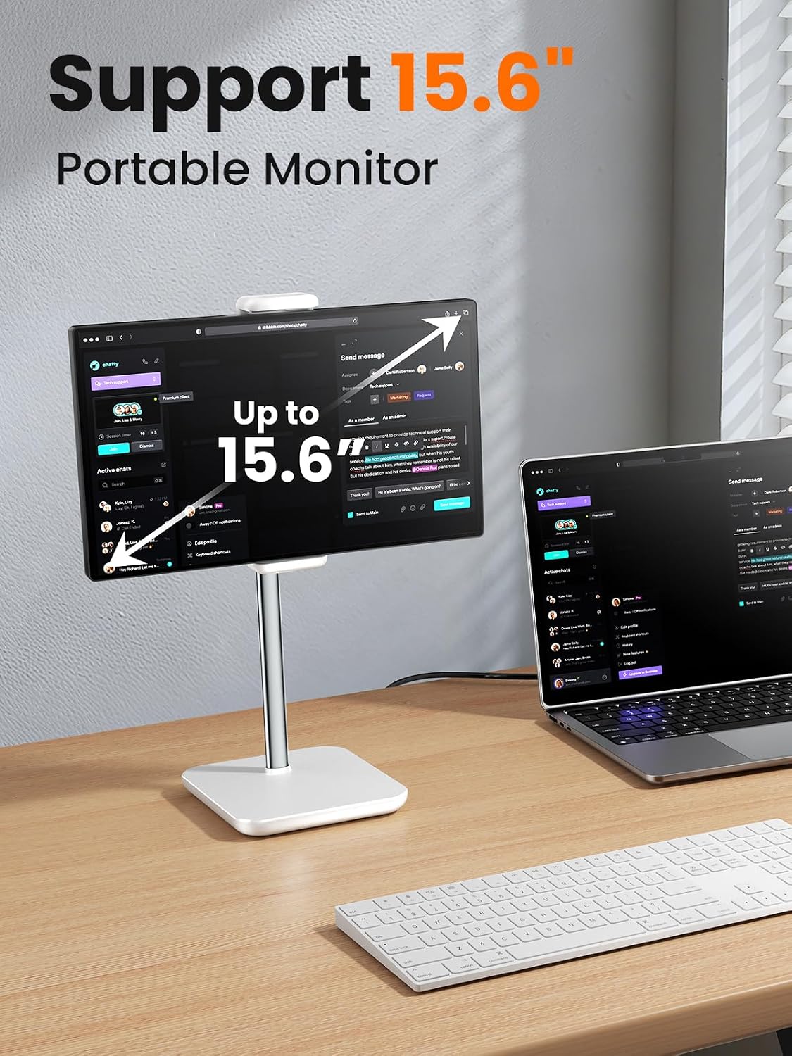 Thumbnail 1 de tounee TS2 Portable Monitor and Tablet Stand, Adjustable Height, 360° Rotation