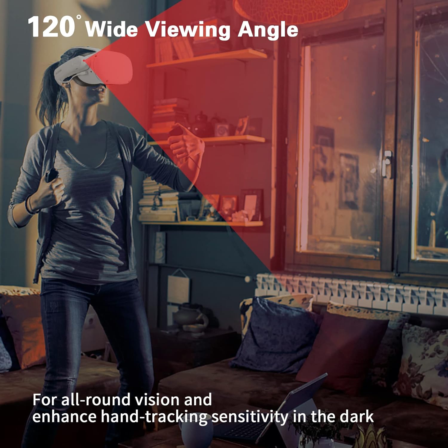 Thumbnail 3 de 5000mAh Battery Pack with IR Light for Meta/Oculus Quest 2 (enhanced hand tracking in low light)