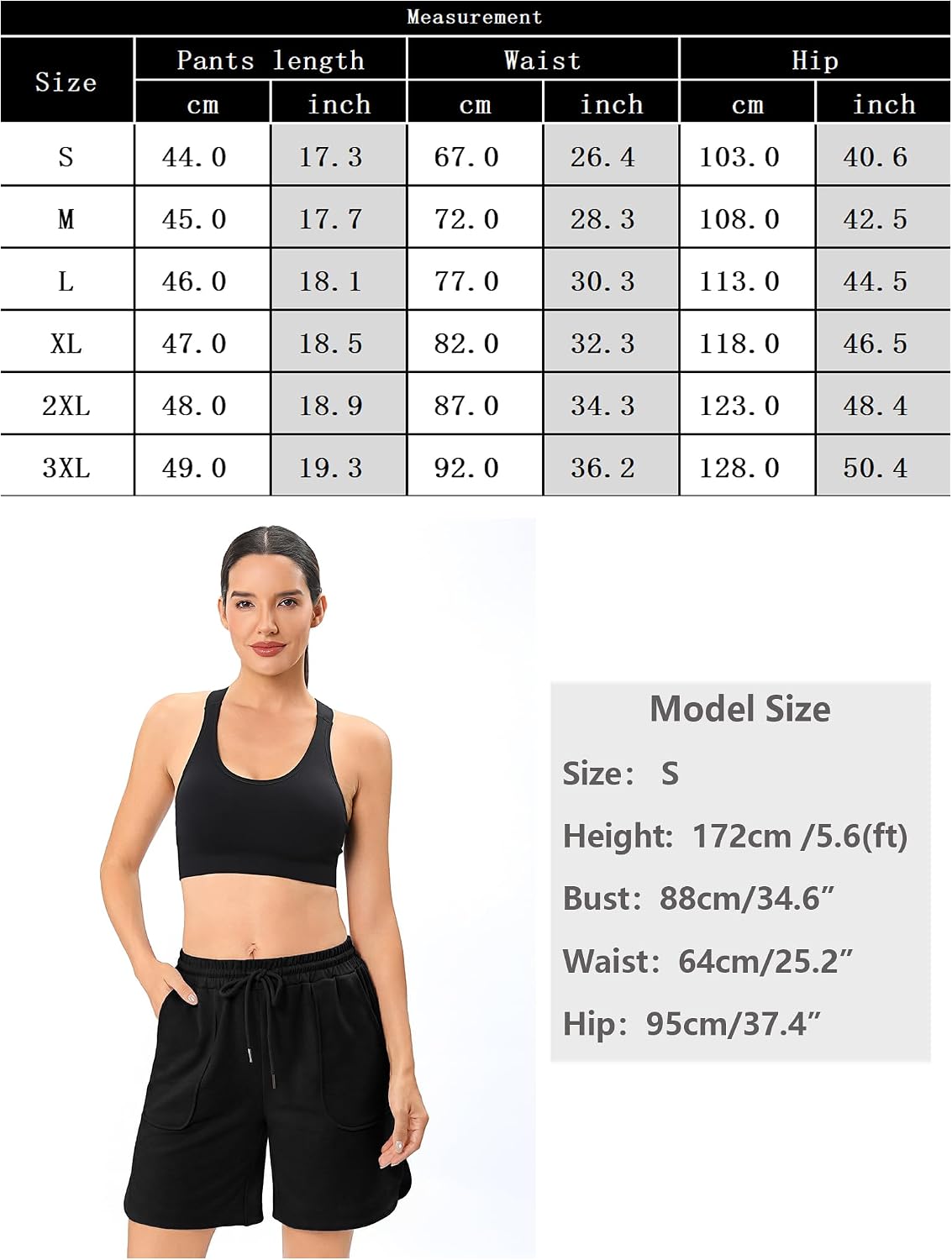 Thumbnail 6 de Litherday Short Femme Sport Taille Haute avec Poches – Bermuda Été pour Fitness et Running