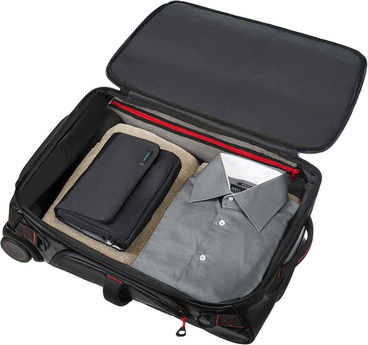 Thumbnail 3 de Samsonite Paradiver Light - Borsa da viaggio a zaino con due ruote, 55 cm, 51 L, Nero