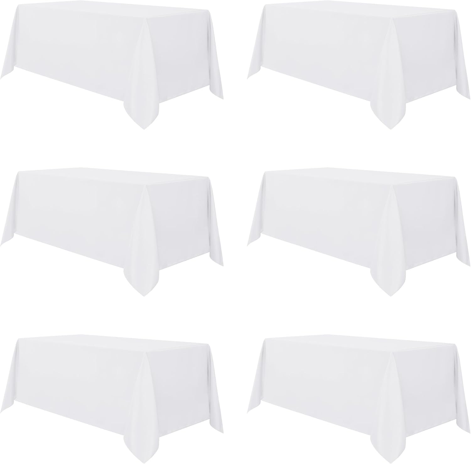 Detalle de Sancua 6-Pack 90 x 132 Inch Rectangular Polyester Tablecloths