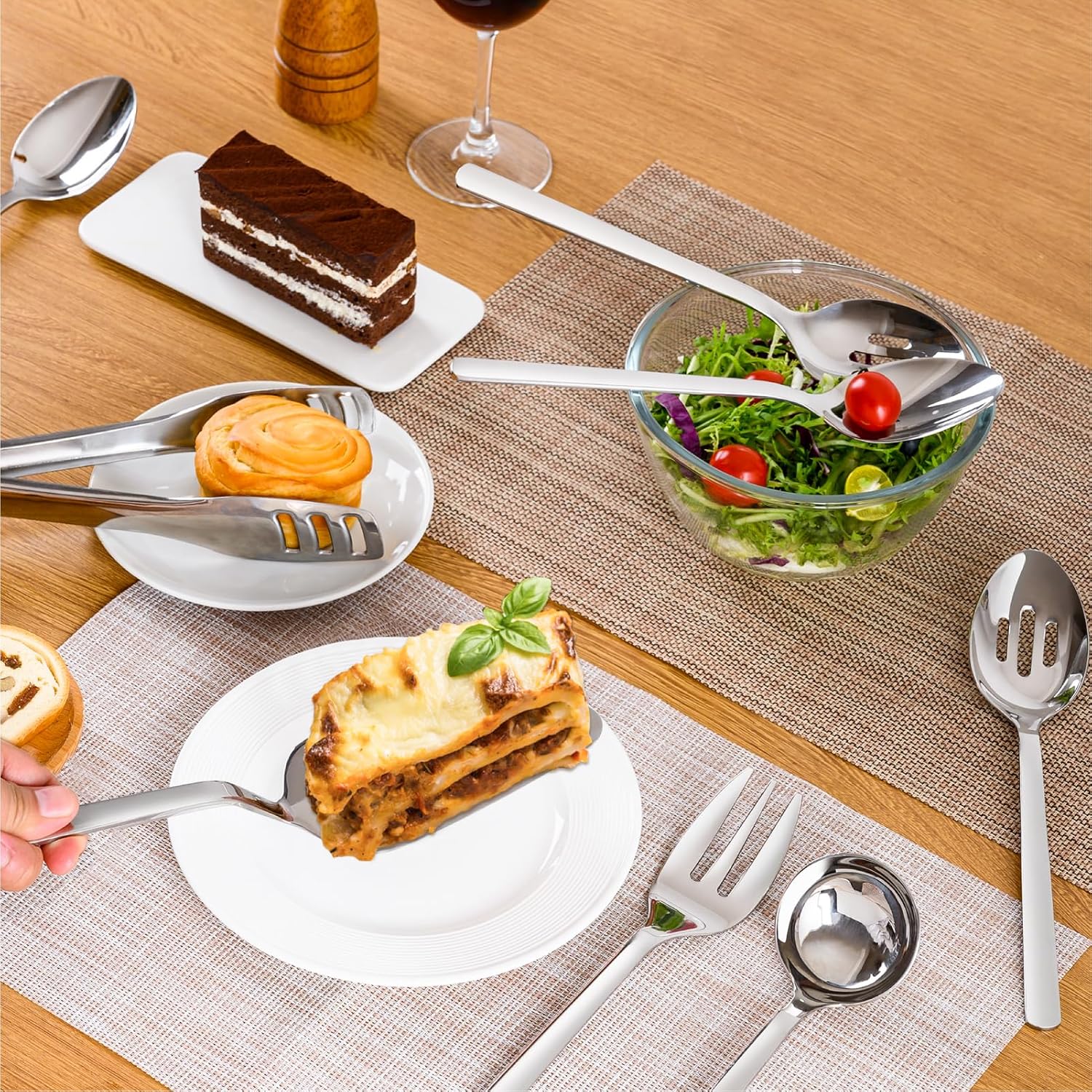Thumbnail 5 de KINGSTONE Large Hostess Serving Utensils Set 10-inch 🍽