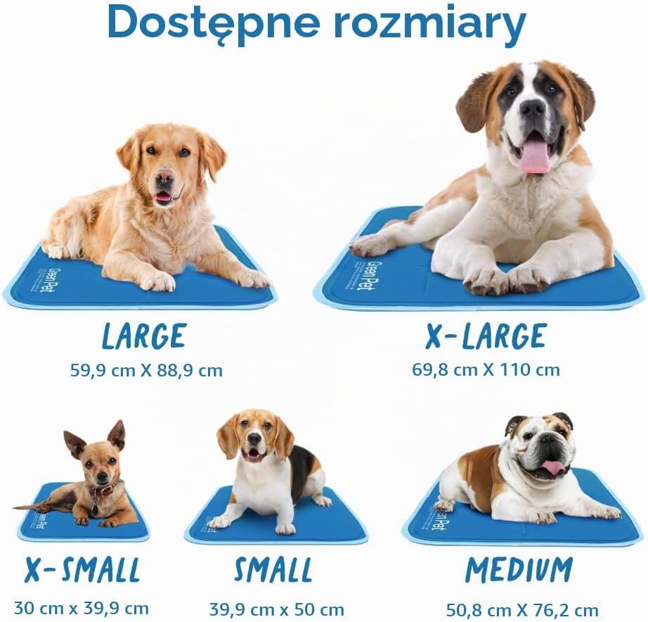 Detalle de TheGreenPetShop żelowa mata chłodząca dla psa 76,2 × 50,8 cm