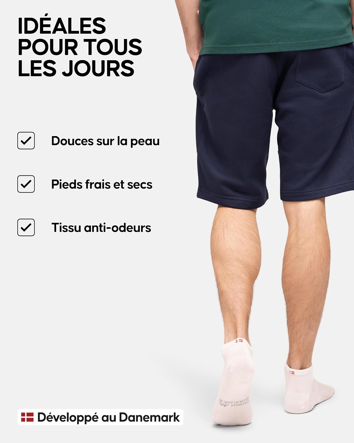 Detalle de DANISH ENDURANCE Chaussettes sport en bambou anti-frottements et respirantes (lot de 6) pour l’été