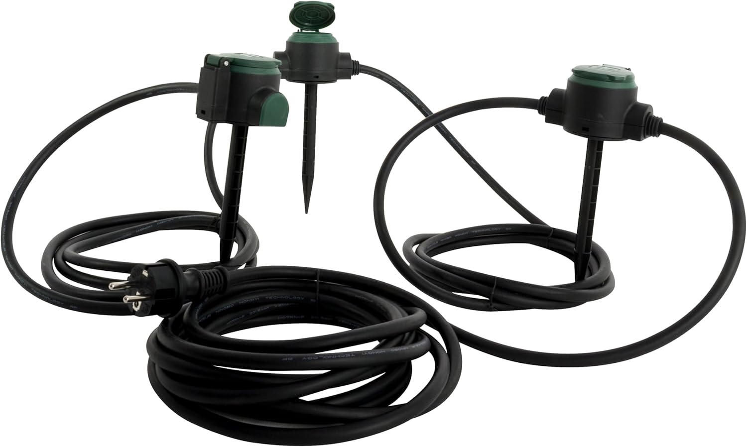 Detalle de Rallonge REV 0017103512 10 m Noir – Multiprise IP44, 230 V, 50 Hz