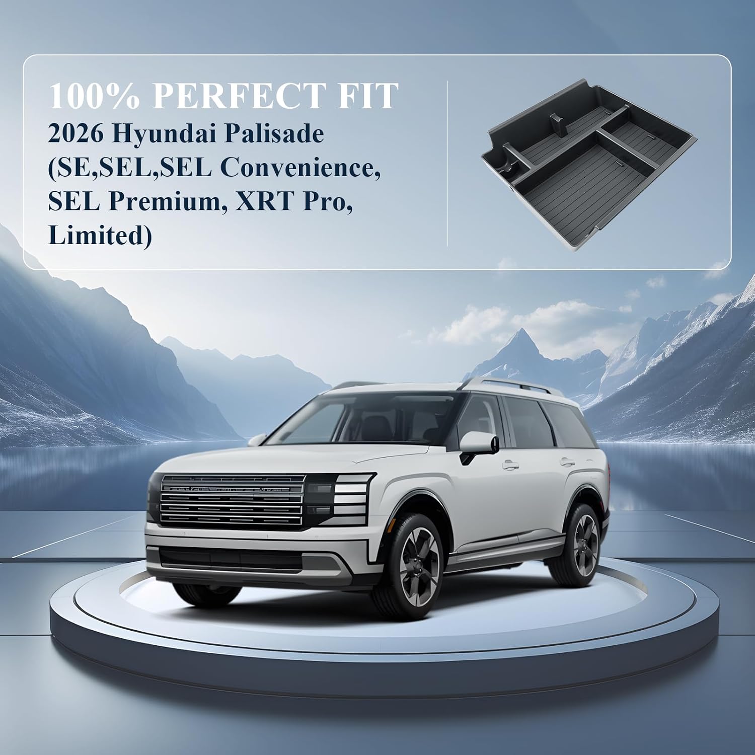 Detalle de BIBIBO Hyundai Palisade Console Organizer 2026