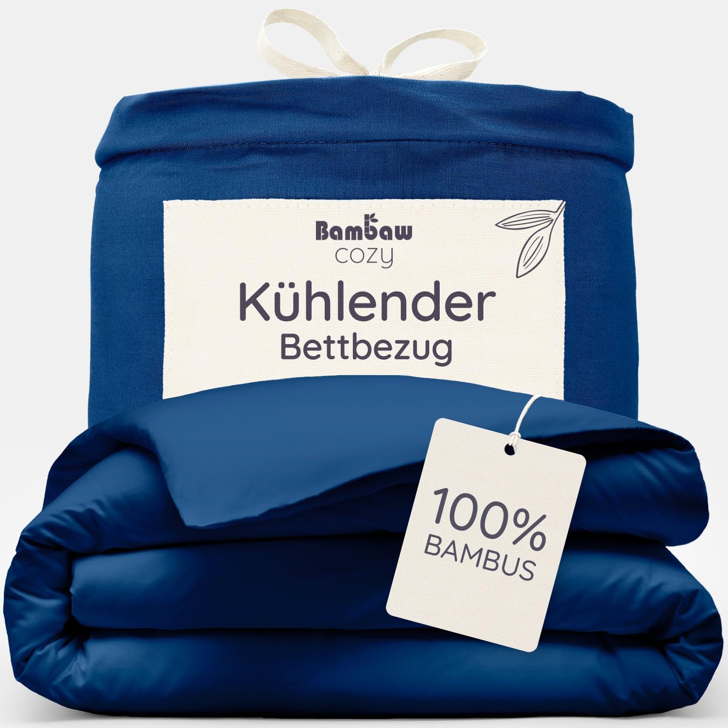 Detalle de Bambaw Bambus Bettwäsche 155 x 220 cm – kühlender Bezug aus 100% Bambusflor Tanboocel, Hotelqualität