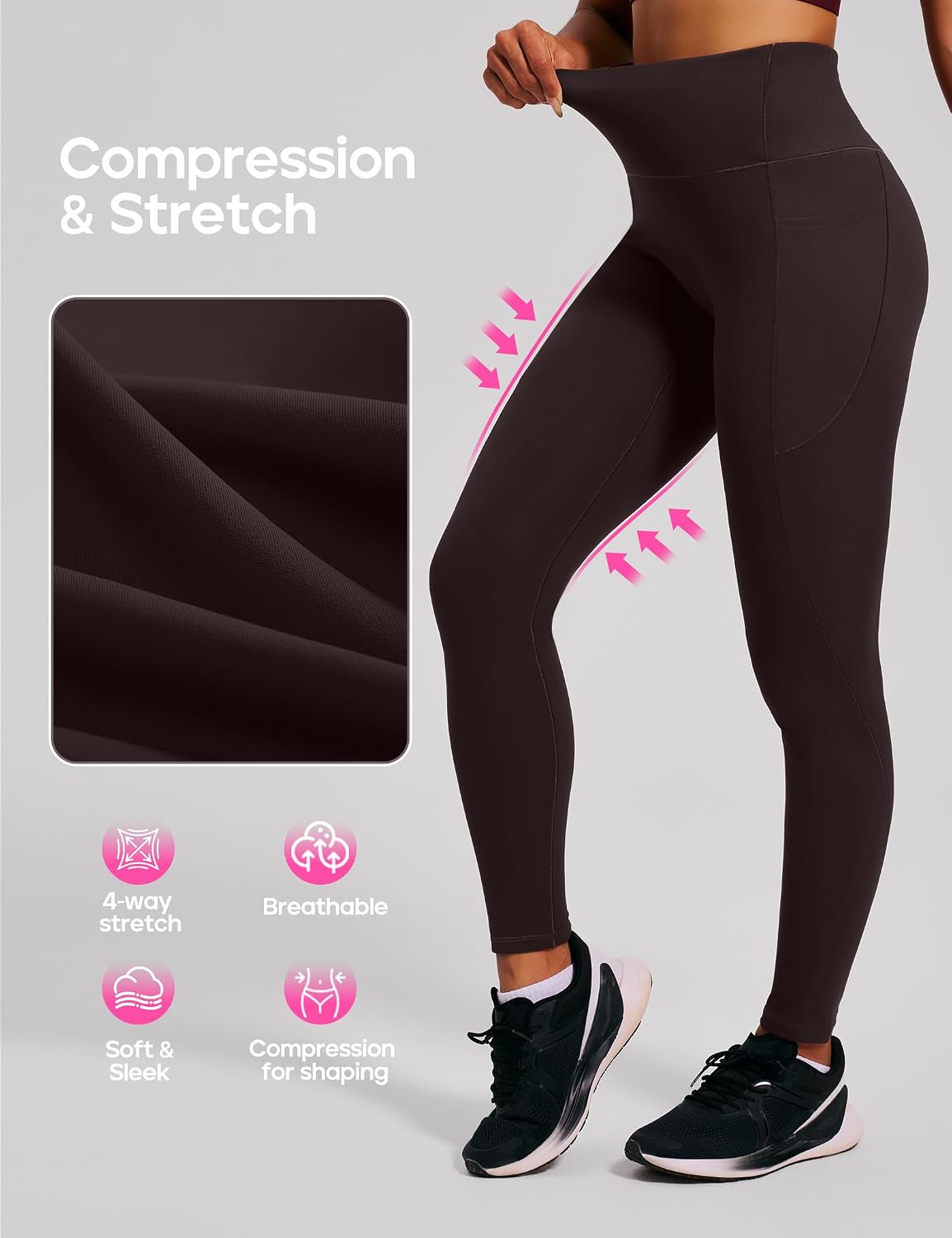 Detalle de Heathyoga Women's Yoga Leggings