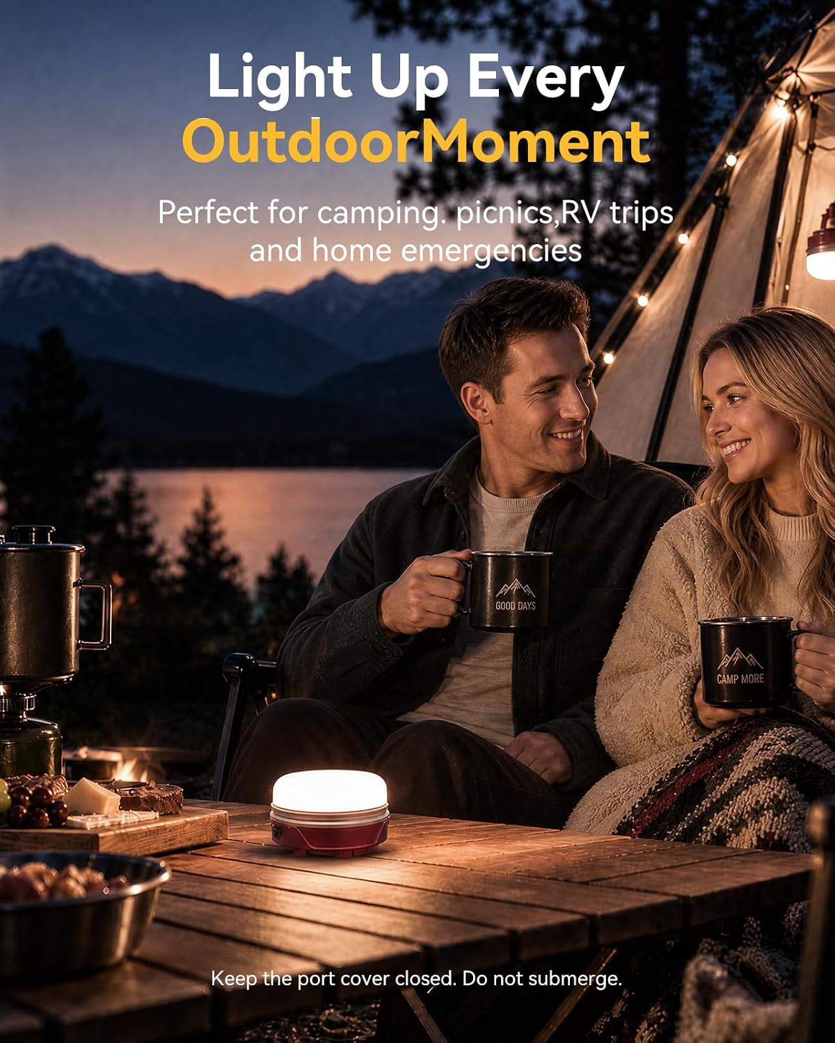 Thumbnail 5 de AODHGR CC00 Camping Lantern, USB-C Rechargeable Magnetic Light with 7 Modes
