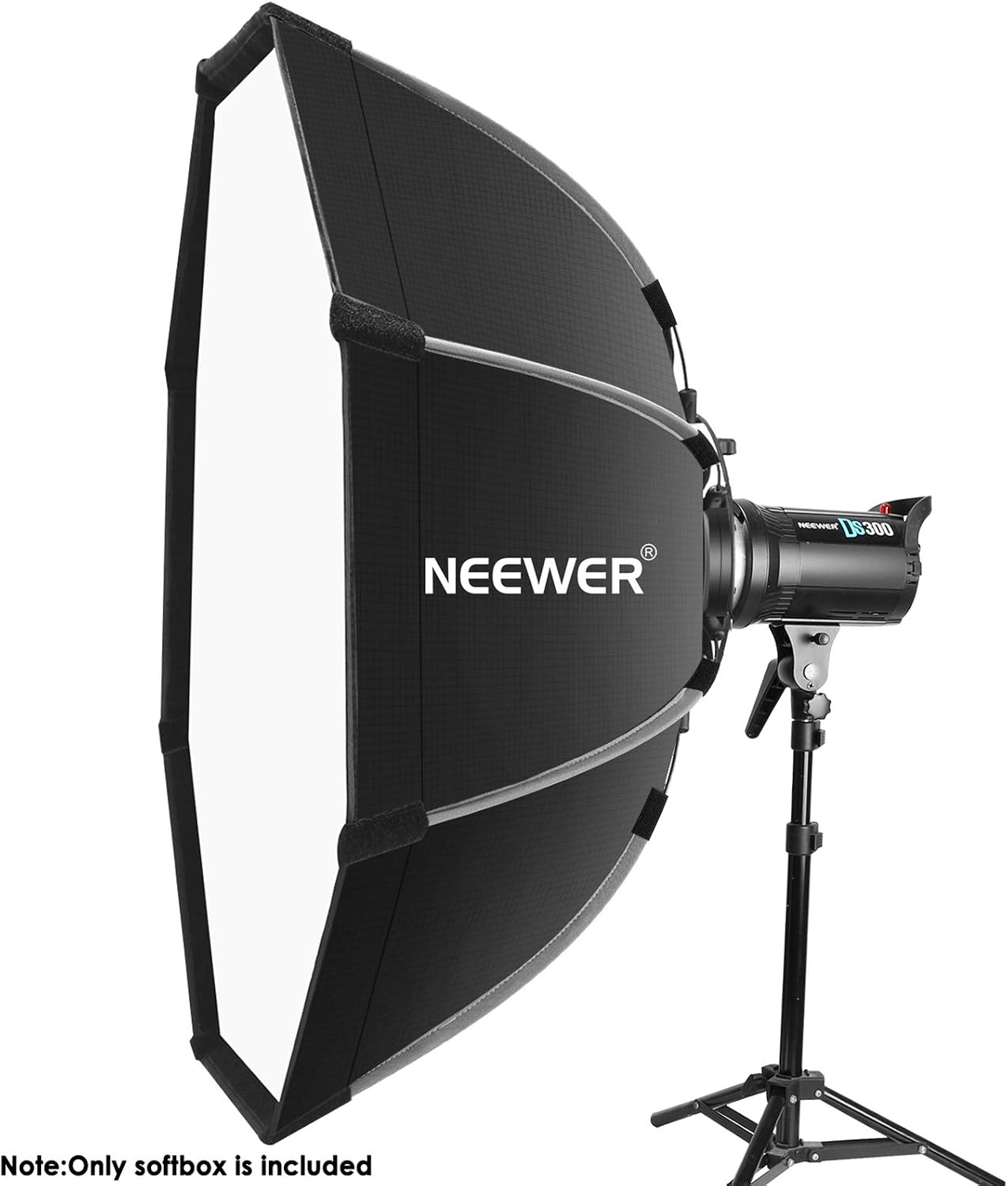 Detalle 2 de NEEWER 35,4"/90 cm achteckige Softbox mit Schnellverschluss und Bowens Mount (inkl. Tragetasche) – kompatibel z. B. mit CB60/CB100/CB150