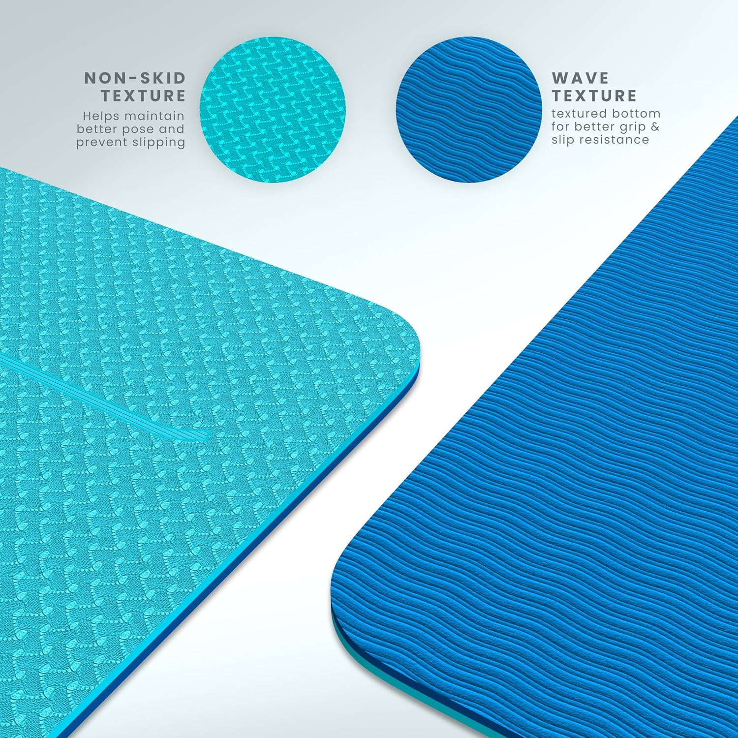 Detalle 2 de Yogii Yoga Mat 6mm – Non-Slip TPE with Laser Alignment Guides